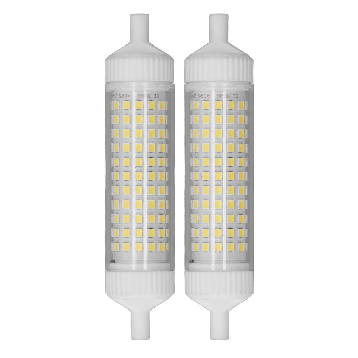 2Pcs R7S LED Light Bulb 118mm Dimmable 15W 154 LEDs Double Ended Floodlight for Home Night Advertising Lighting 220V White Light