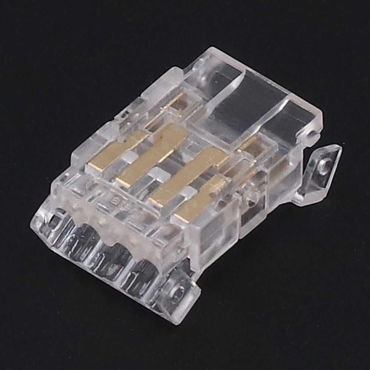 10Pcs COB LED Strip to Wire Connector 4Pin 10mm Transparent Solderless LED Adapter Connectors for Home School Office