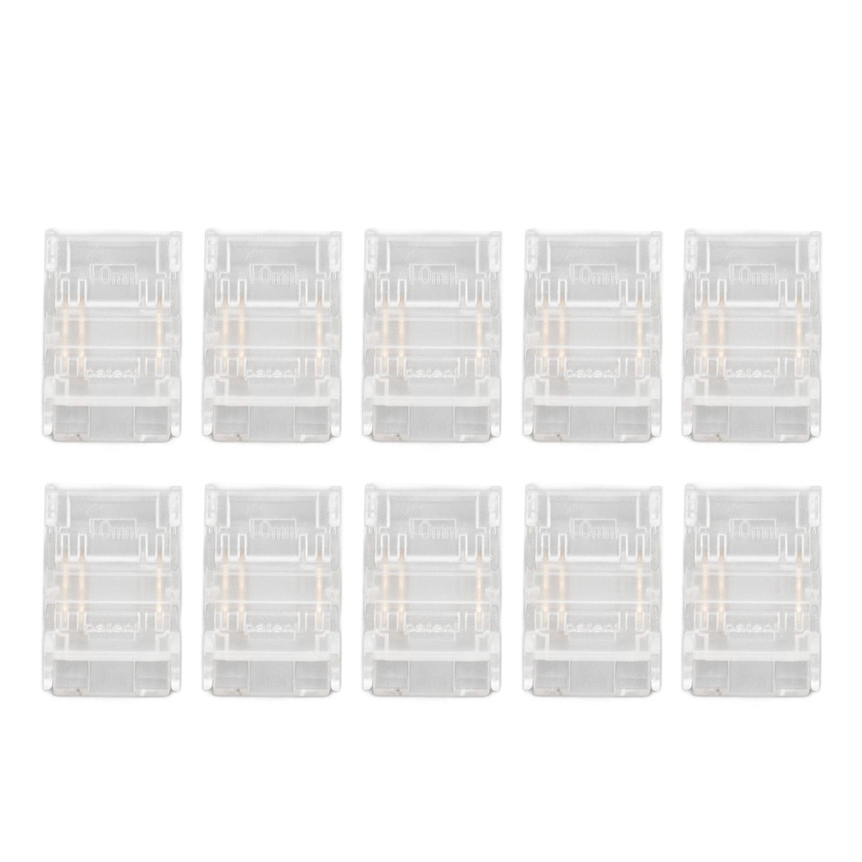 10 Pcs 3Pin 10mm COB LED Strip Connectors Strip to Strip Quick Connection Gapless Solderless LED Connectors for Strip Lights