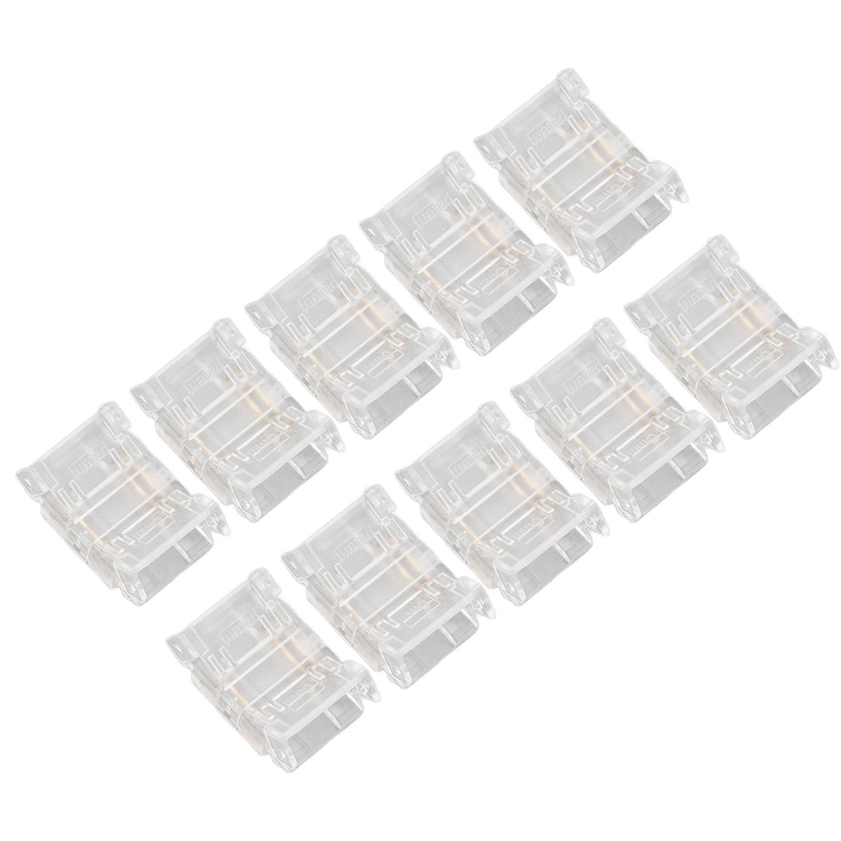 10 Pcs 3Pin 10mm COB LED Strip Connectors Strip to Strip Quick Connection Gapless Solderless LED Connectors for Strip Lights