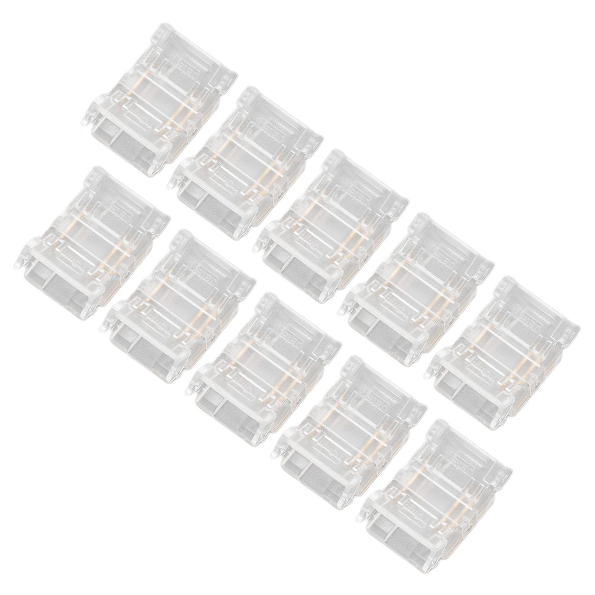 10 Pcs 3Pin 10mm COB LED Strip Connectors Strip to Strip Quick Connection Gapless Solderless LED Connectors for Strip Lights