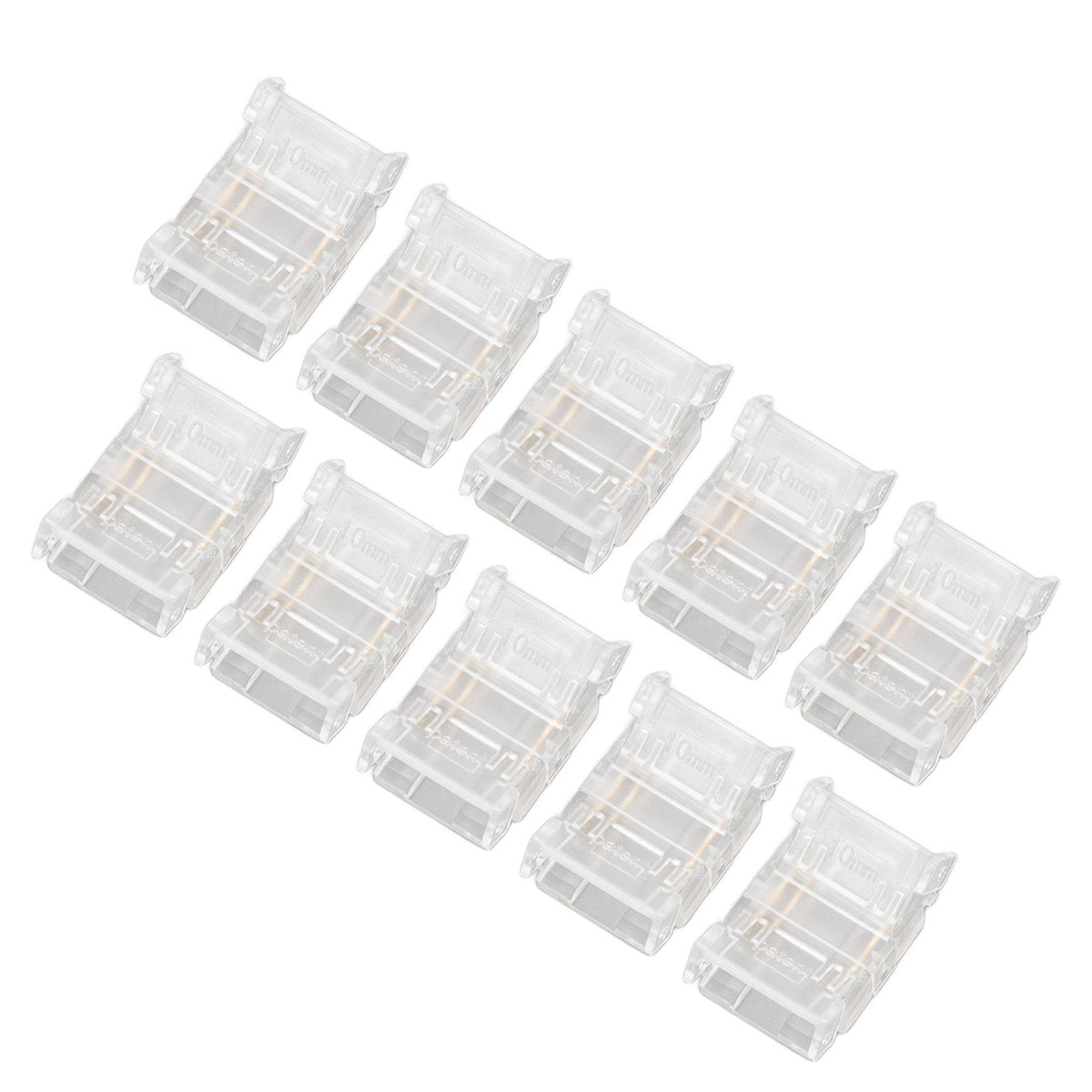 10 Pcs 3Pin 10mm COB LED Strip Connectors Strip to Strip Quick Connection Gapless Solderless LED Connectors for Strip Lights