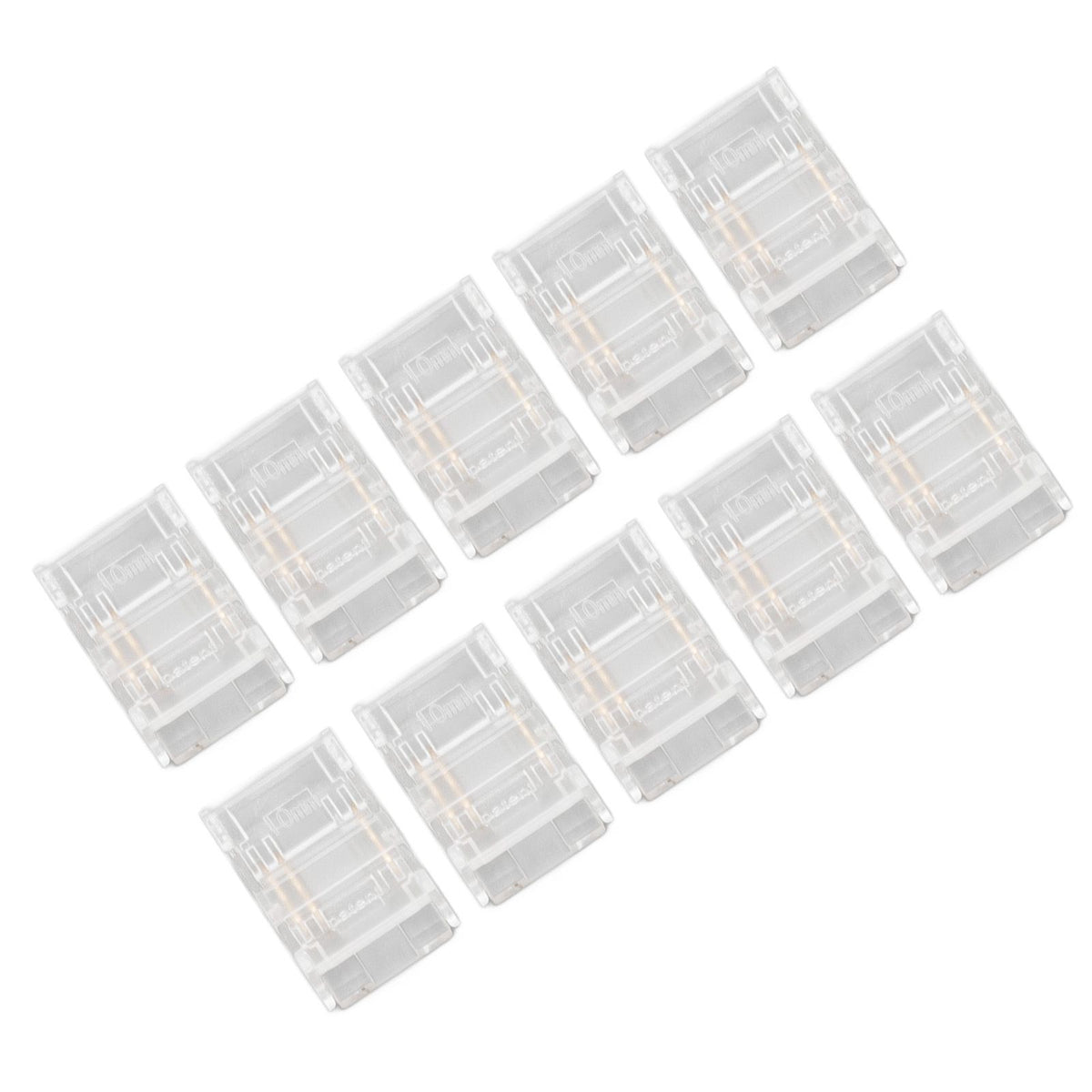 10 Pcs 3Pin 10mm COB LED Strip Connectors Strip to Strip Quick Connection Gapless Solderless LED Connectors for Strip Lights