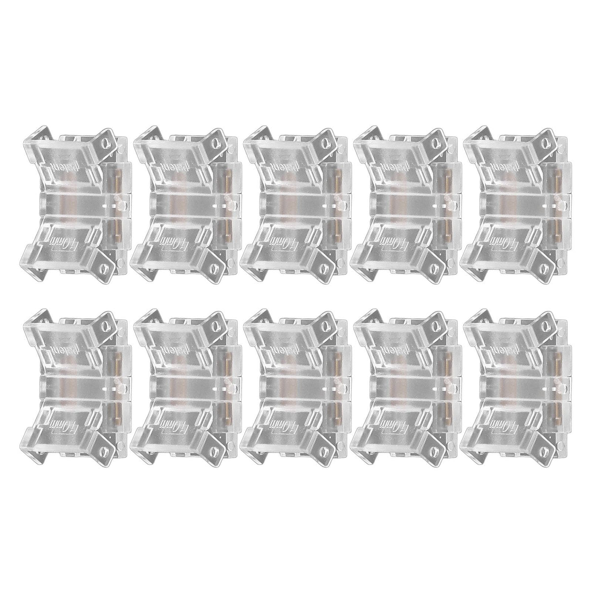 10 Pcs 2Pin 10mm LED Strip Connectors Strip to Strip Quick Connect Solderless LED Strip Lights Connectors