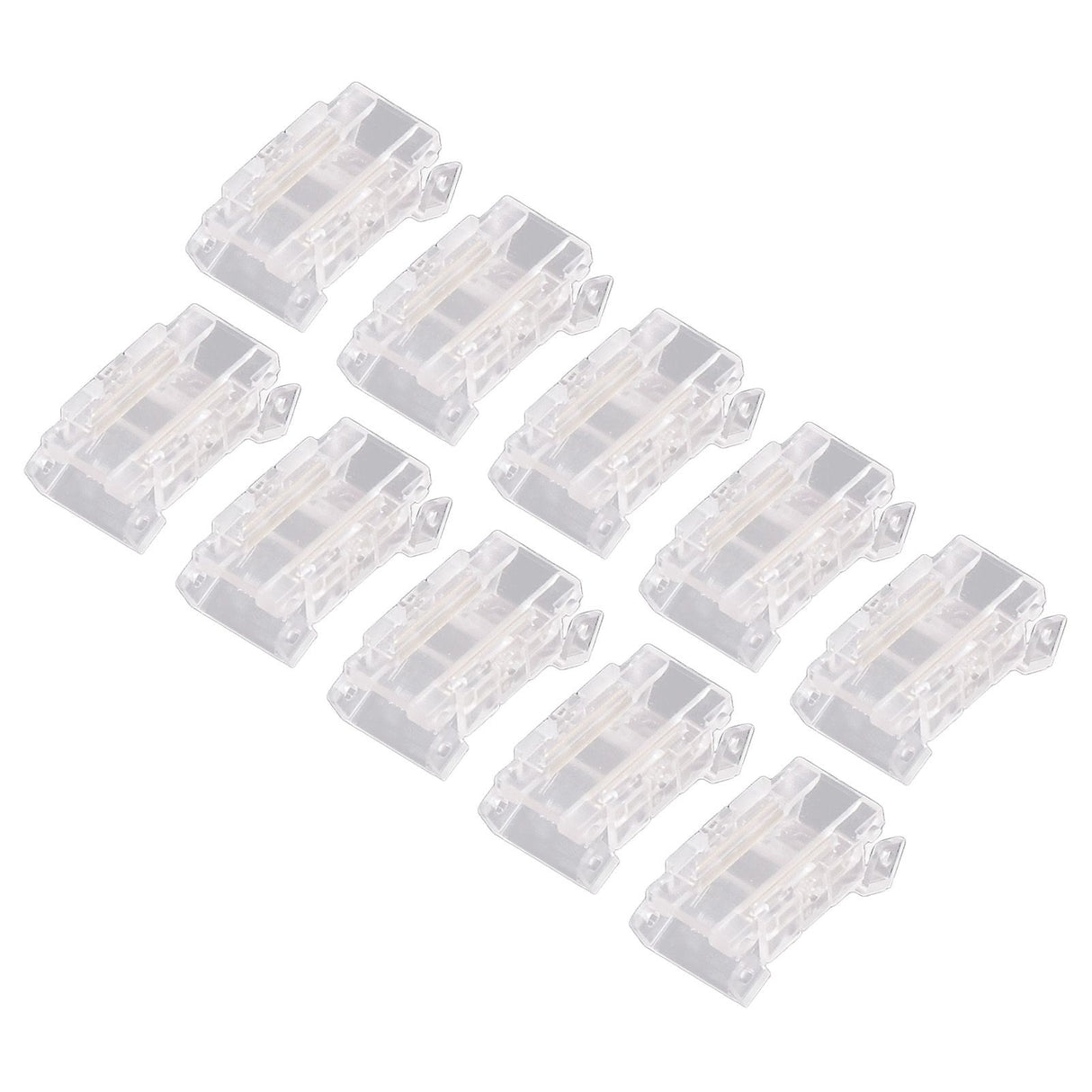 10 Pcs LED Light Strip Connectors 2Pin 8mm Strip to Strip Solderless COB LED Light Strip Connectors