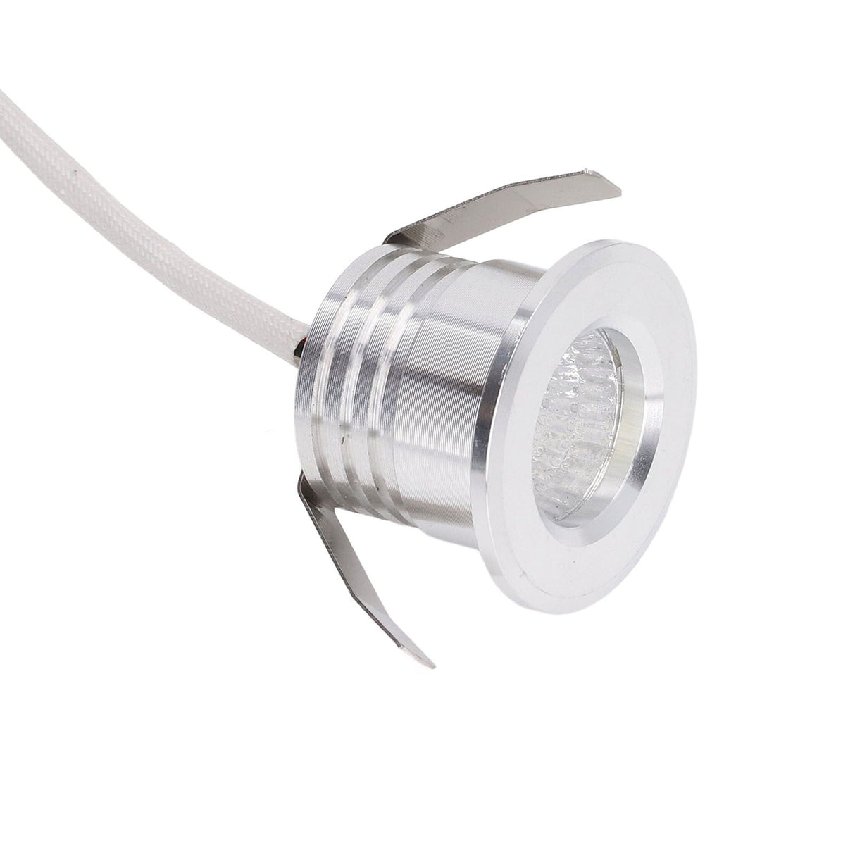 Mini Recessed COB Spotlight Stable Heat Dissipation LED Recessed Ceiling Spotlight 3W Silver Lamp Body AC85‑265V Positive White Light 6000K