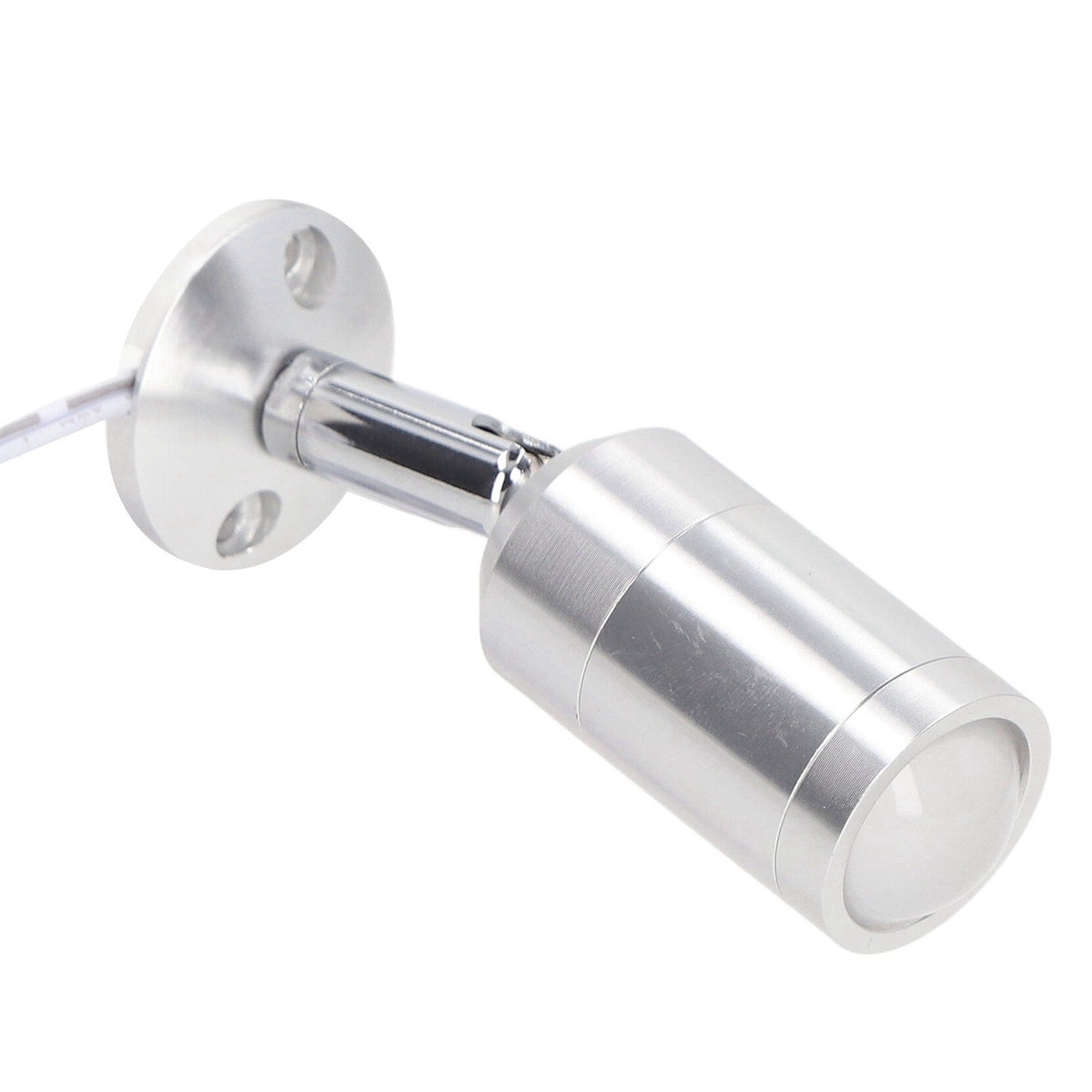 Display Cabinet Spotlight Adjustable Angle Mini LED Showcase Light for Jewelry Cabinets Shelves Silver AC 220V Natural Light 4000K