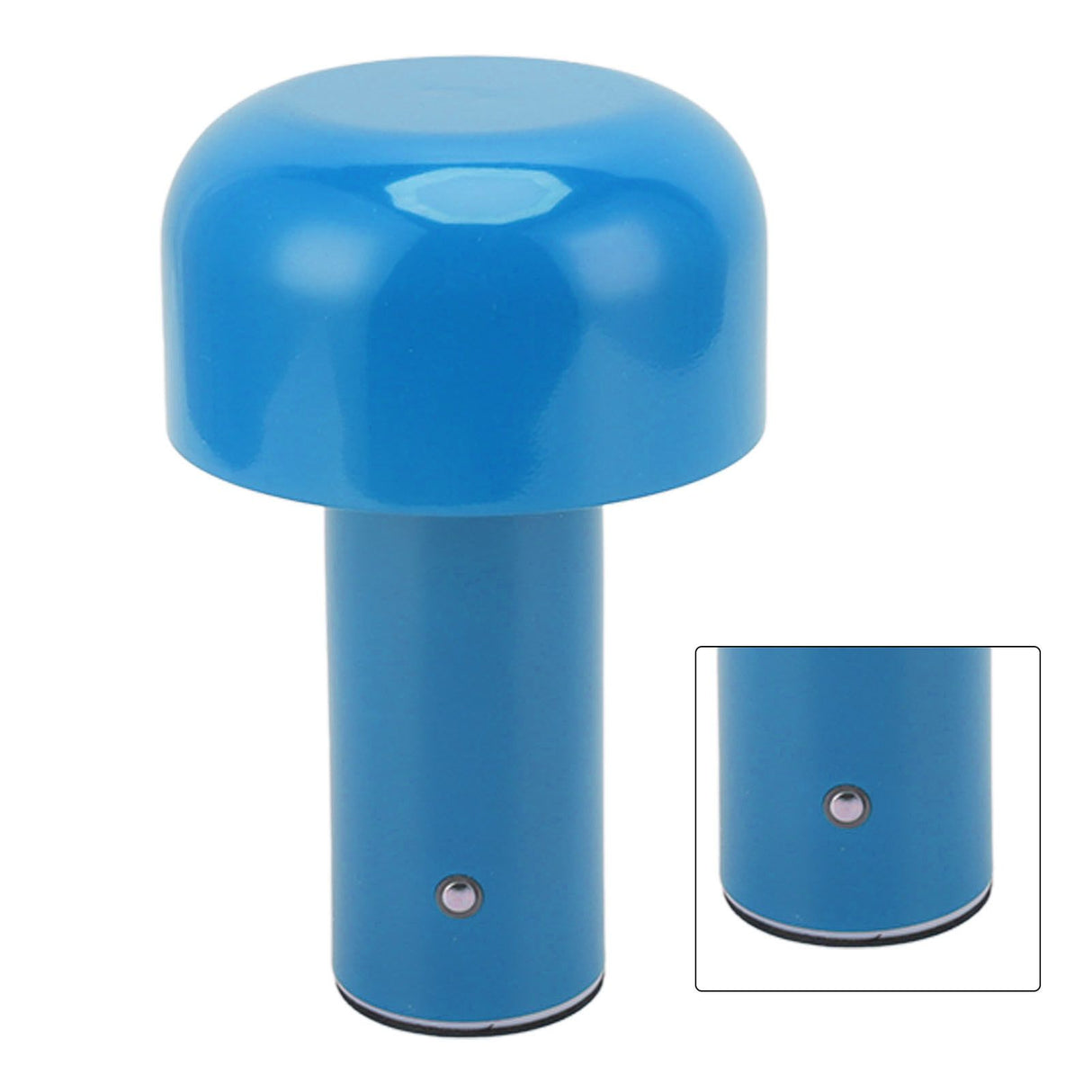 LED Desk Lamp Mushroom Design USB Charging 3 Color Temperature Touch Table Light for Restaurant Study Blue