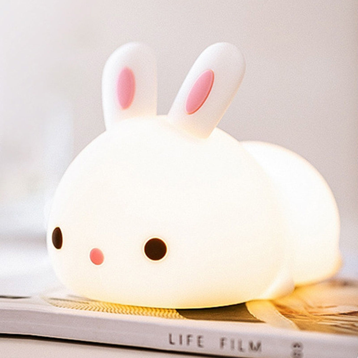 Bunny Night Light Sensitive Induction Portable Silicone Cute Style Rechargeable Battery Kids Night Lamp for Room