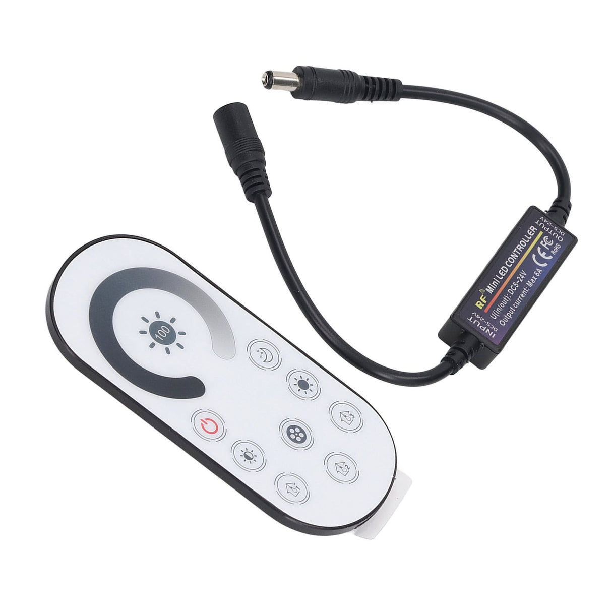 RF Full Touch Dimmer Wireless Constant Voltage LED Controller Mini Induction Light Bar Controller DC 5‑24V