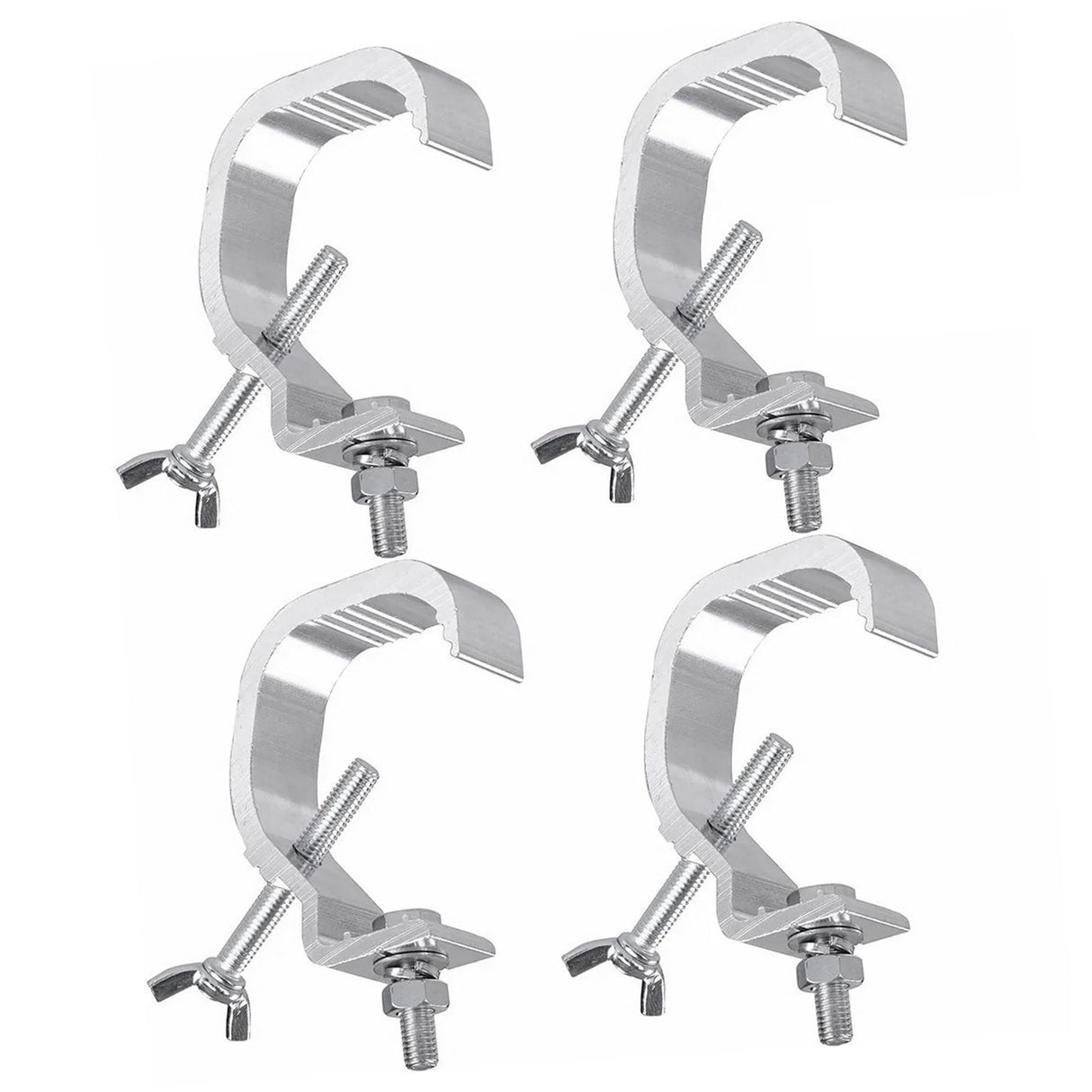 Stage Light Clamp Heavy Duty Prevent Slip Cast Aluminum Stage Lamp Hook Kit for Spotlight Moving Head Light 4pcs