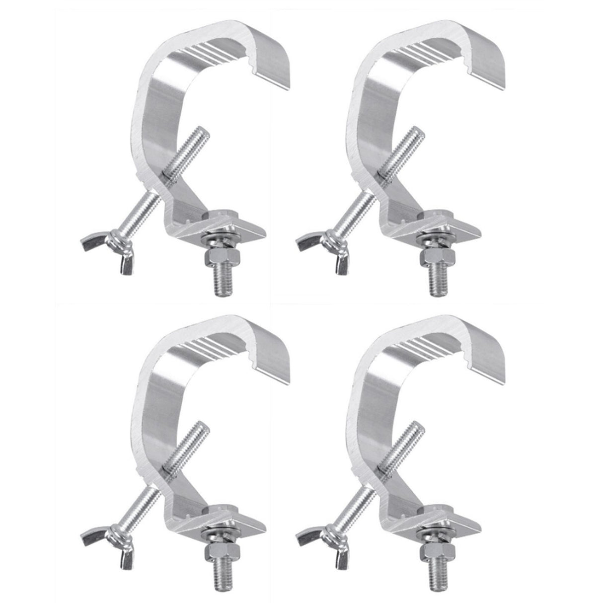 Stage Light Clamp Heavy Duty Prevent Slip Cast Aluminum Stage Lamp Hook Kit for Spotlight Moving Head Light 4pcs