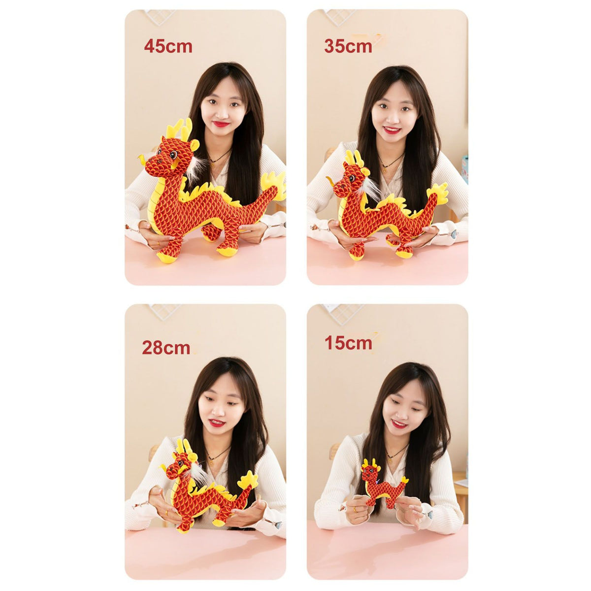 New Year Dragon Mascot Simulation Dragon Doll Zodiac Dragon Plush Toy