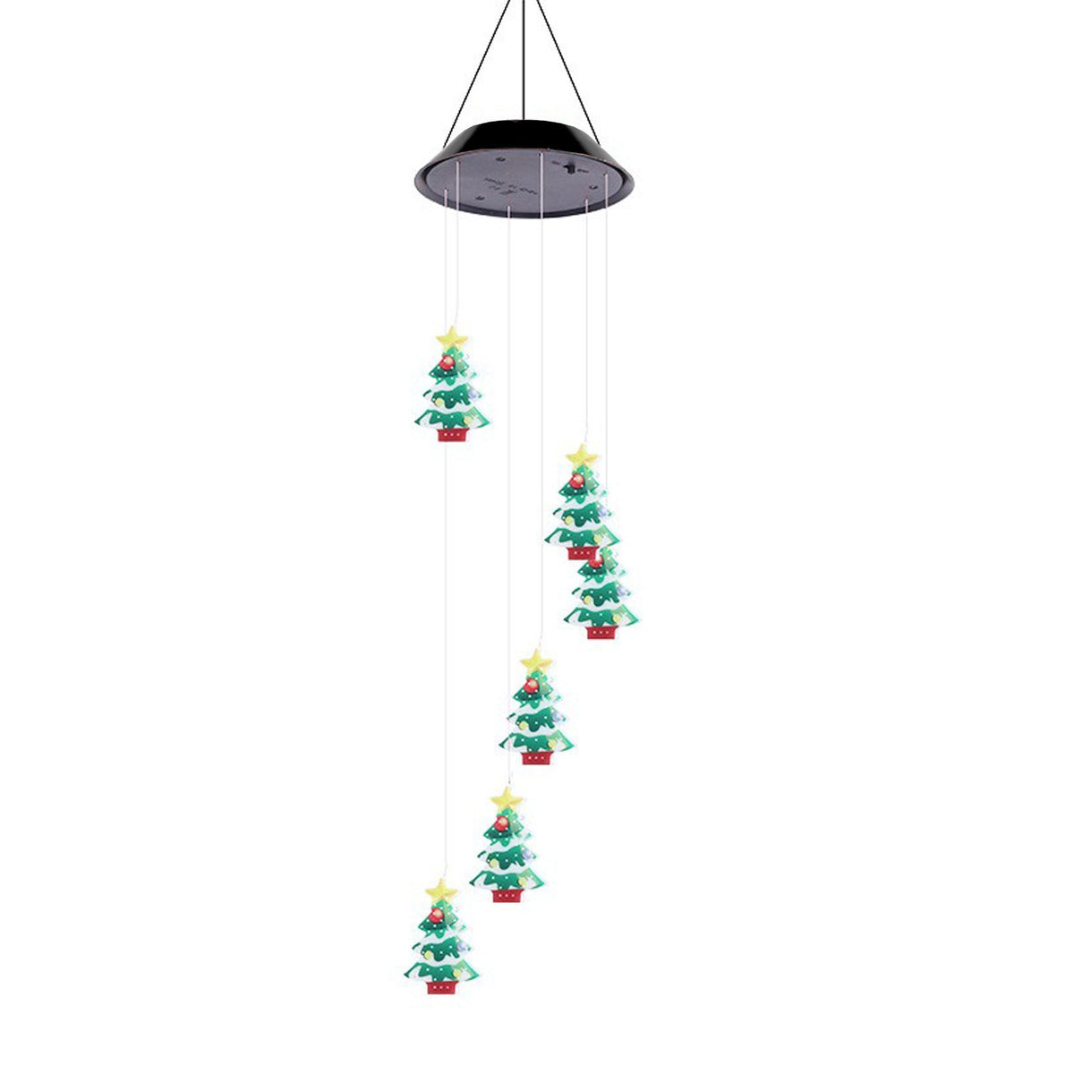 Yard Solar Wind Chime Light LED Solar Powered Wind Chimes Hanging Lamp for Patio Garden