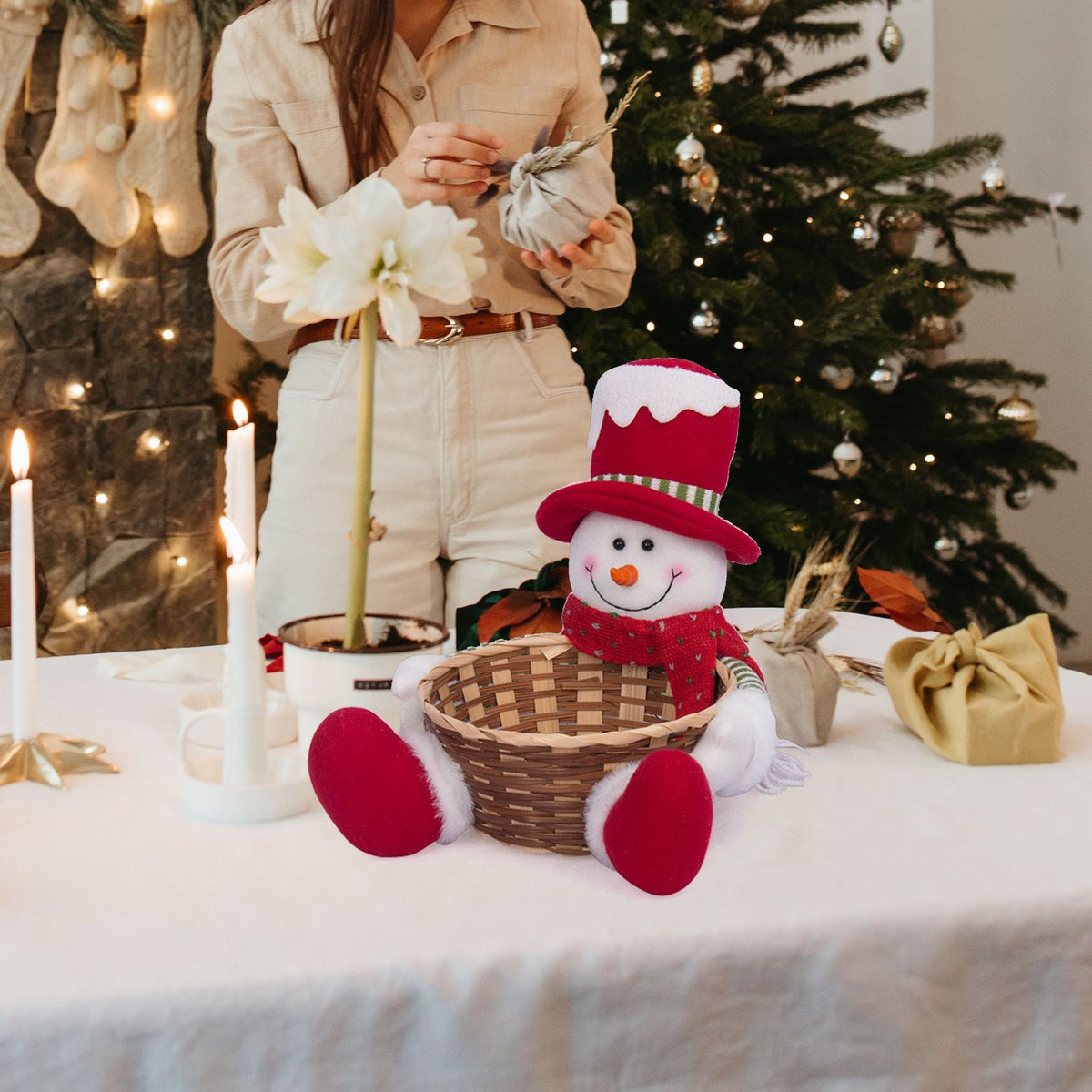 Christmas Fruit Basket Children's Gift Candy Box Christmas Candy Basket