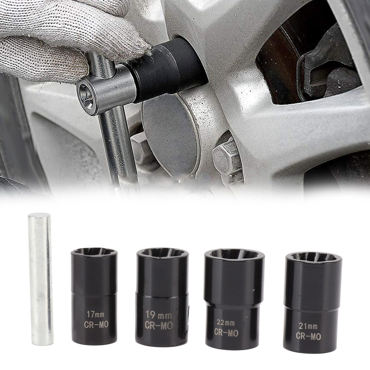 5Pcs Bolt Nut Remover Set Professional Bolt Nut Extractor Socket Set for Removing Damaged Dead Rusted Bolts Nuts Screws