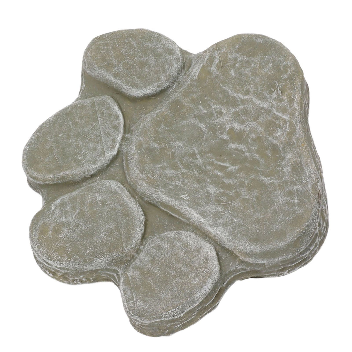 Dog Pawprint Memorial Stone DIY Lettering Dog Grave Marker Pet Monument for Outdoor Lawn Patio Mossy Green