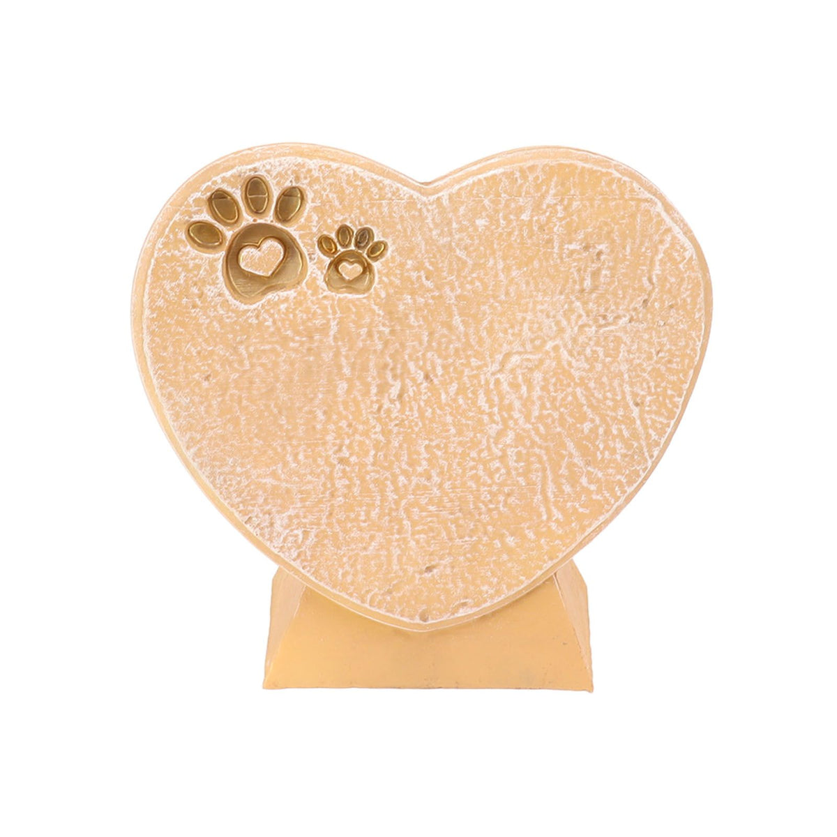 Heart Shaped Animal Tombstone DIY Resin Dog Pet Memorial Stone Outdoor Courtyard Decoration Ornaments Standing Sandy Yellow