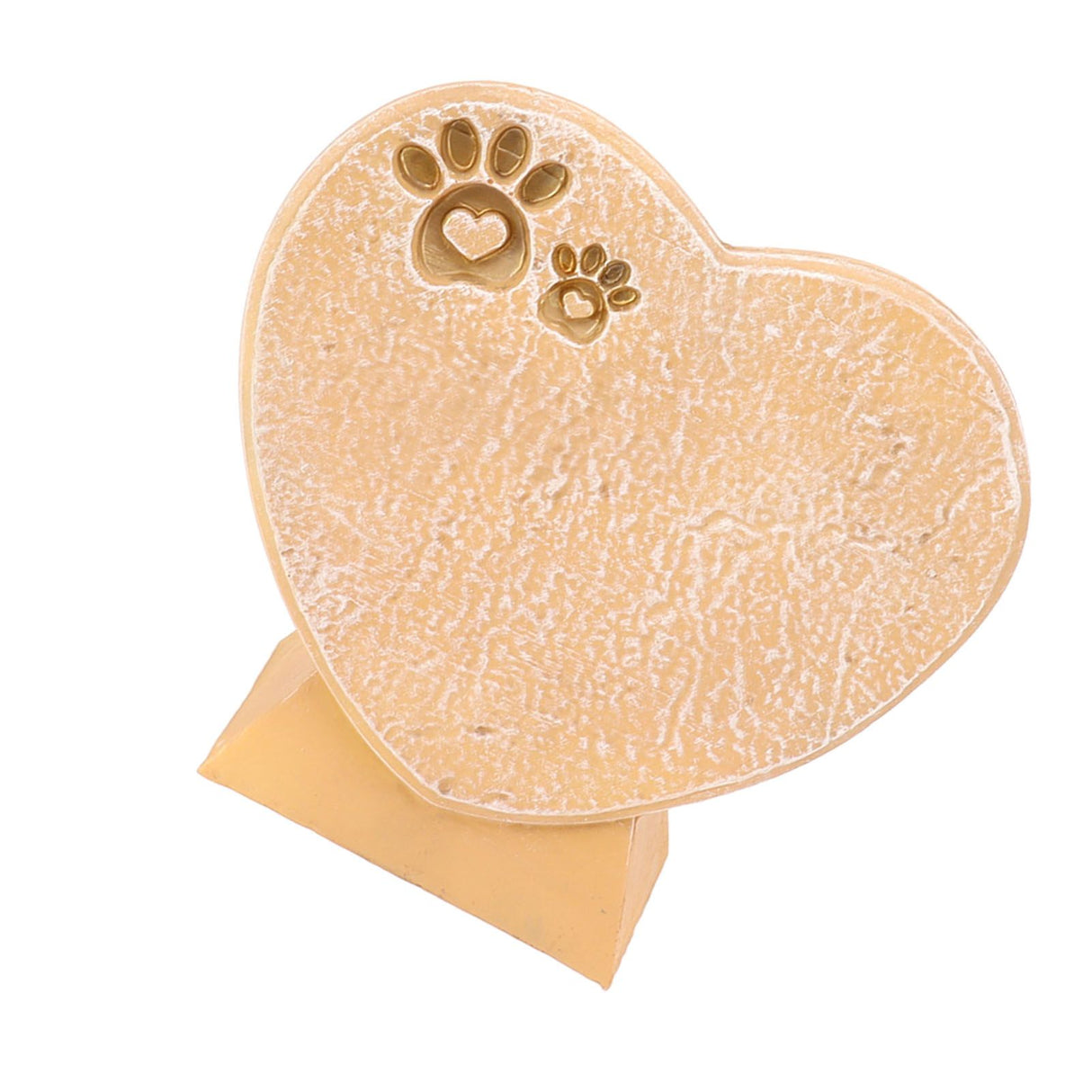 Heart Shaped Animal Tombstone DIY Resin Dog Pet Memorial Stone Outdoor Courtyard Decoration Ornaments Standing Sandy Yellow