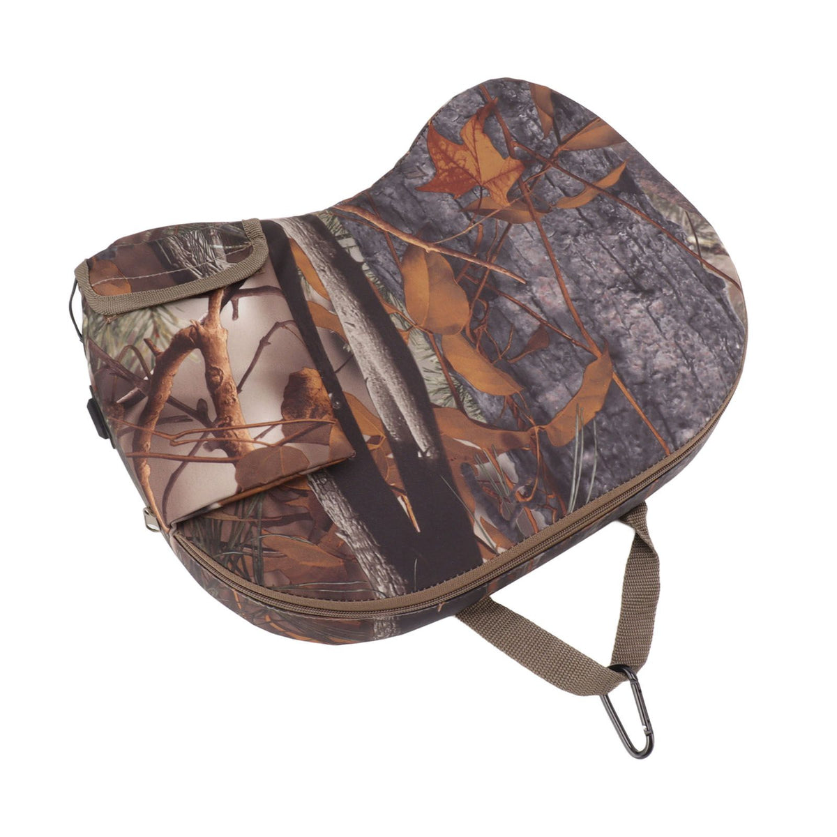 Portable Heating Seat Pad Camouflage 3 Gears Thicken USB Heated Stadium Seat Cushion Pad for Camping Hunting Fishing Leaf