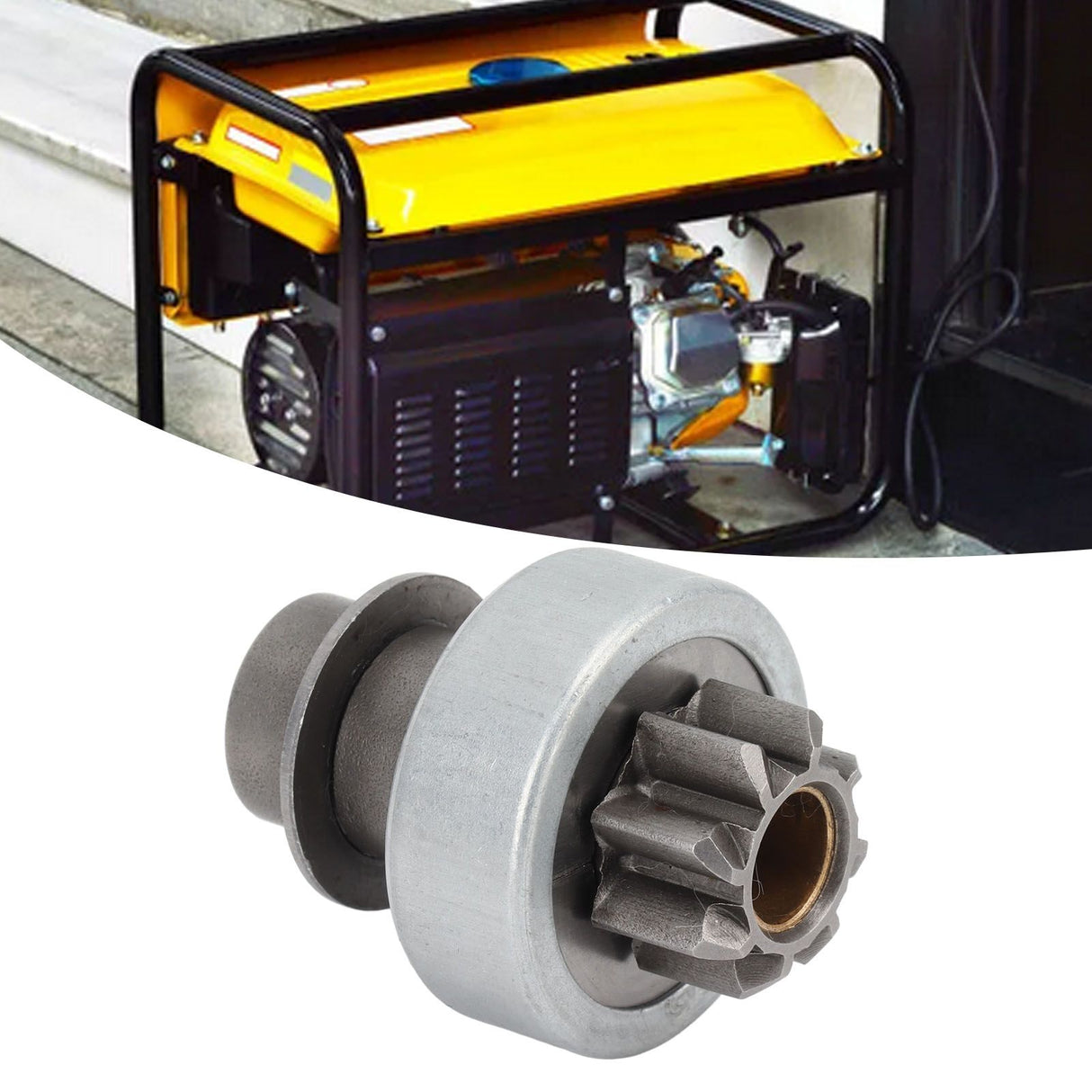 Starter Motor Gear 8T CW Air Cooled Diesel Engine Starting Motor Gear for 170F to 192F Micro Tiller Generator