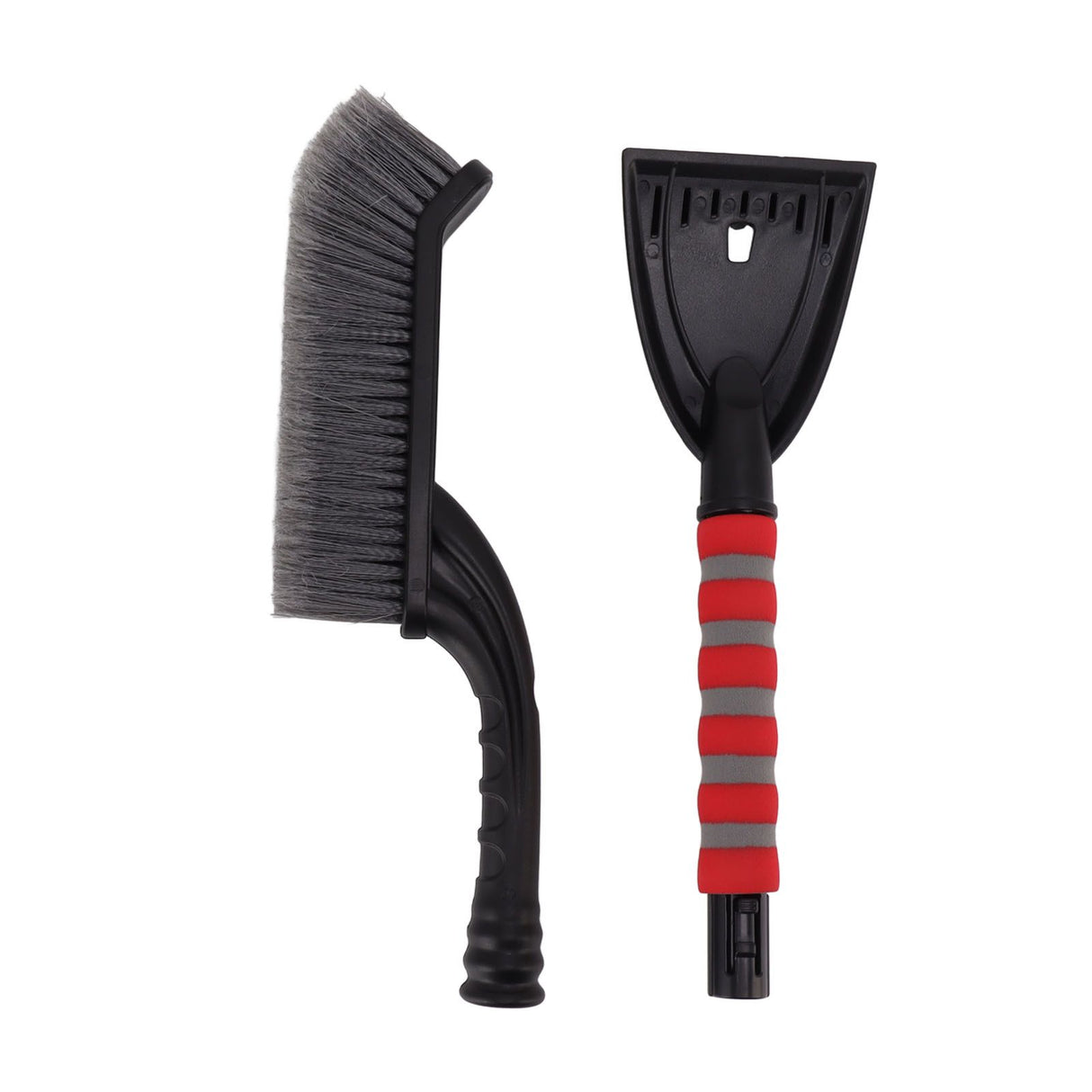 Snow Brush Detachable Ice Scraper Snow Removal Tool with Ergonomic Foam Grip for Cars Trucks Gray Red