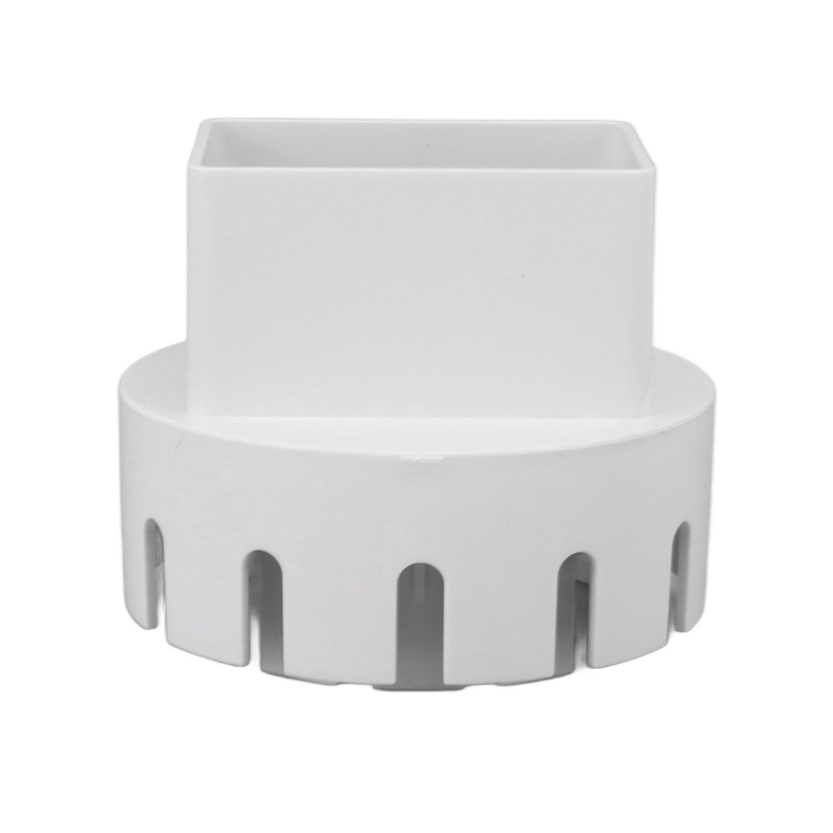 Downspout Adapter Plastic Drain Adapter Replacement Downpipe Converter Connector with Screws White S 2x3in