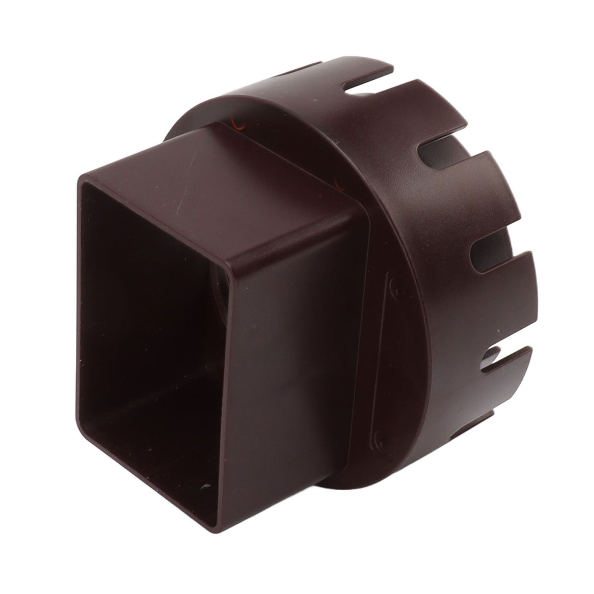 Downspout Adapter Plastic Drain Adapter Replacement Downpipe Converter Connector with Screws Brown L 3x4in