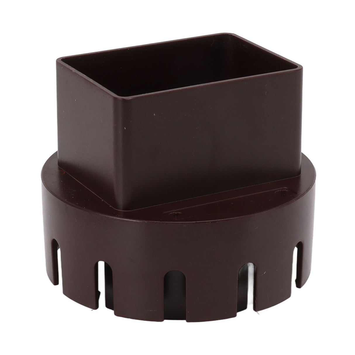 Downspout Adapter Plastic Drain Adapter Replacement Downpipe Converter Connector with Screws Brown L 3x4in
