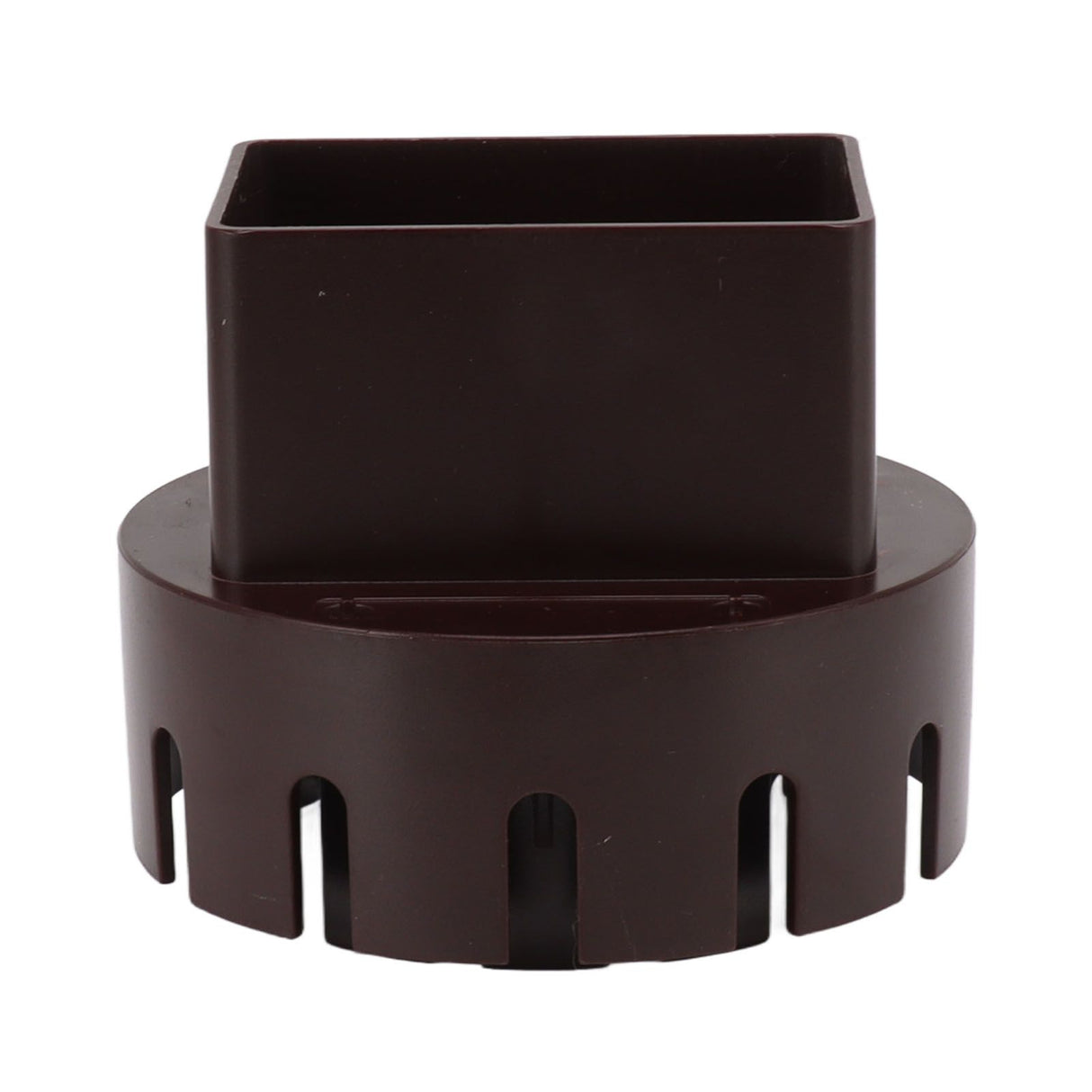 Downspout Adapter Plastic Drain Adapter Replacement Downpipe Converter Connector with Screws Brown L 3x4in