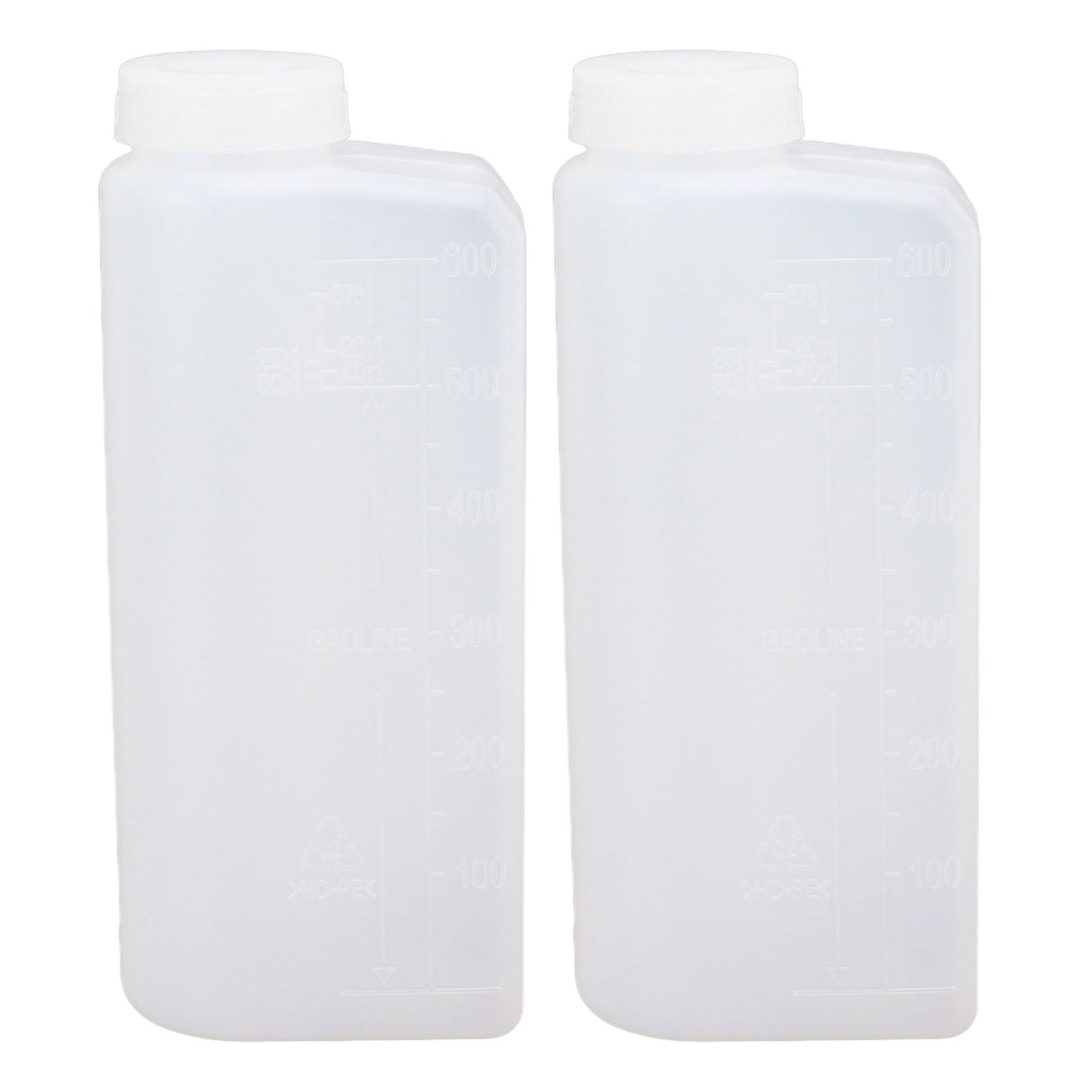 2PCS 600ML 2 Stroke Oil Petrol Fuel Mix Bottle Professional Oil Mixing Bottle Container for Chainsaw Ironing Machine