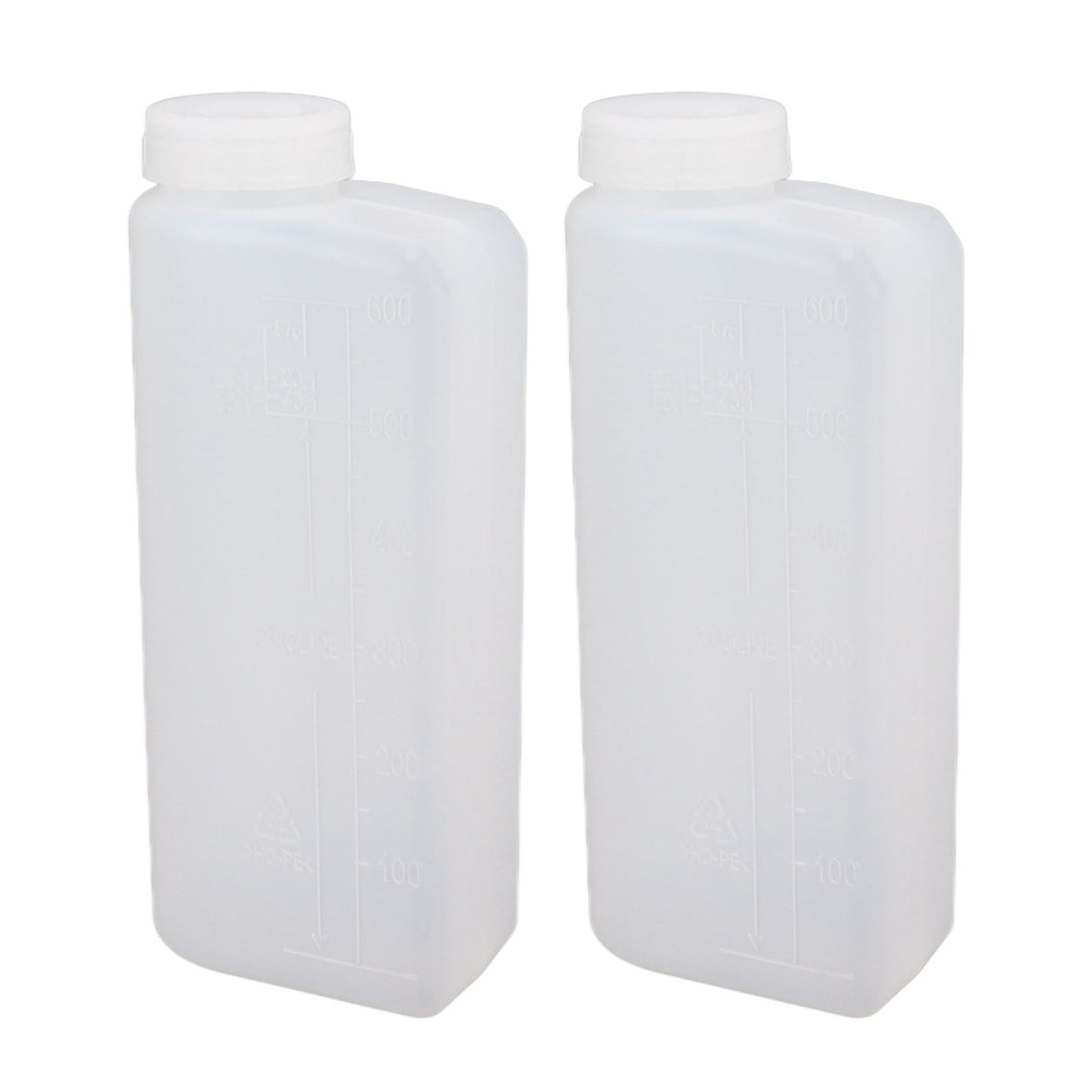 2PCS 600ML 2 Stroke Oil Petrol Fuel Mix Bottle Professional Oil Mixing Bottle Container for Chainsaw Ironing Machine