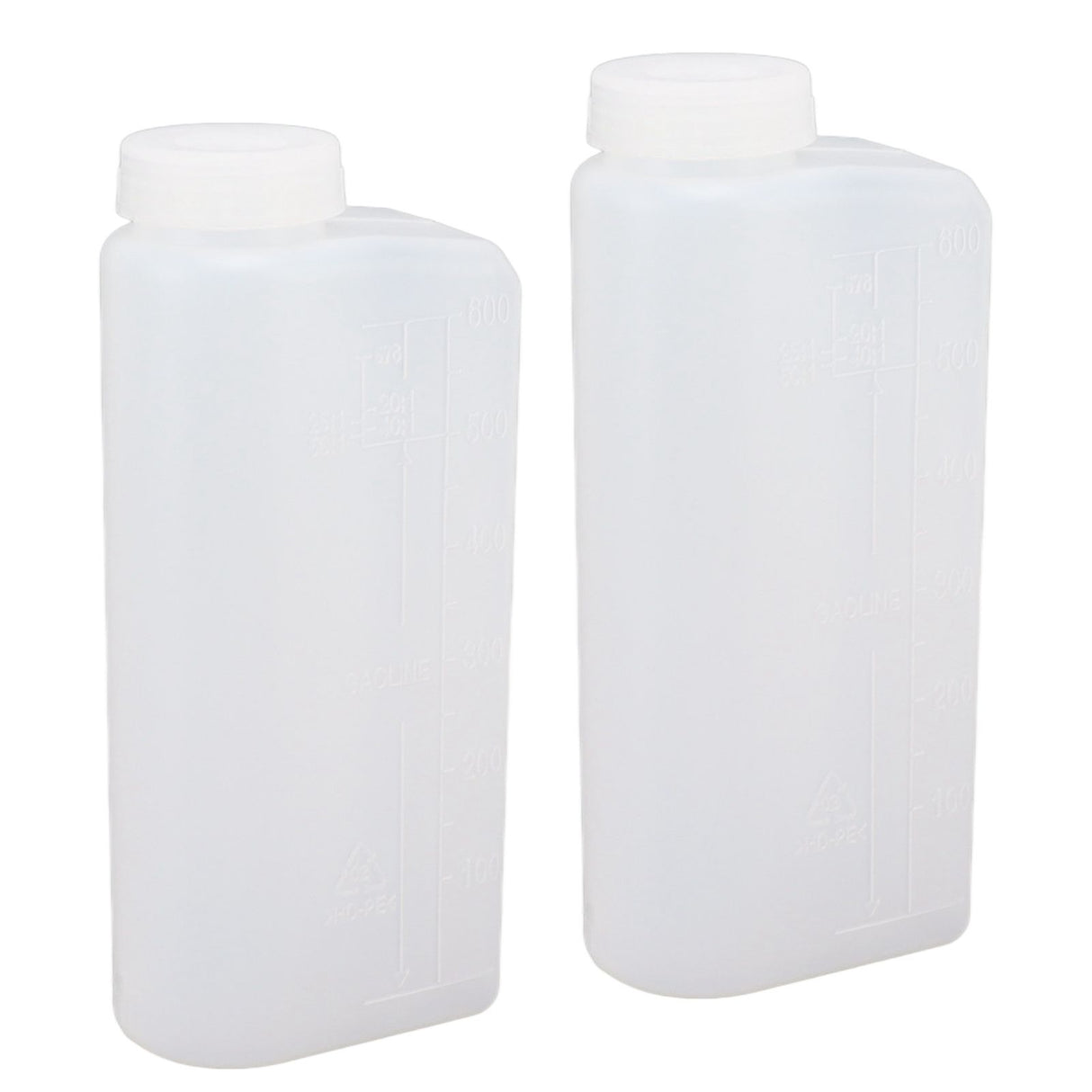 2PCS 600ML 2 Stroke Oil Petrol Fuel Mix Bottle Professional Oil Mixing Bottle Container for Chainsaw Ironing Machine