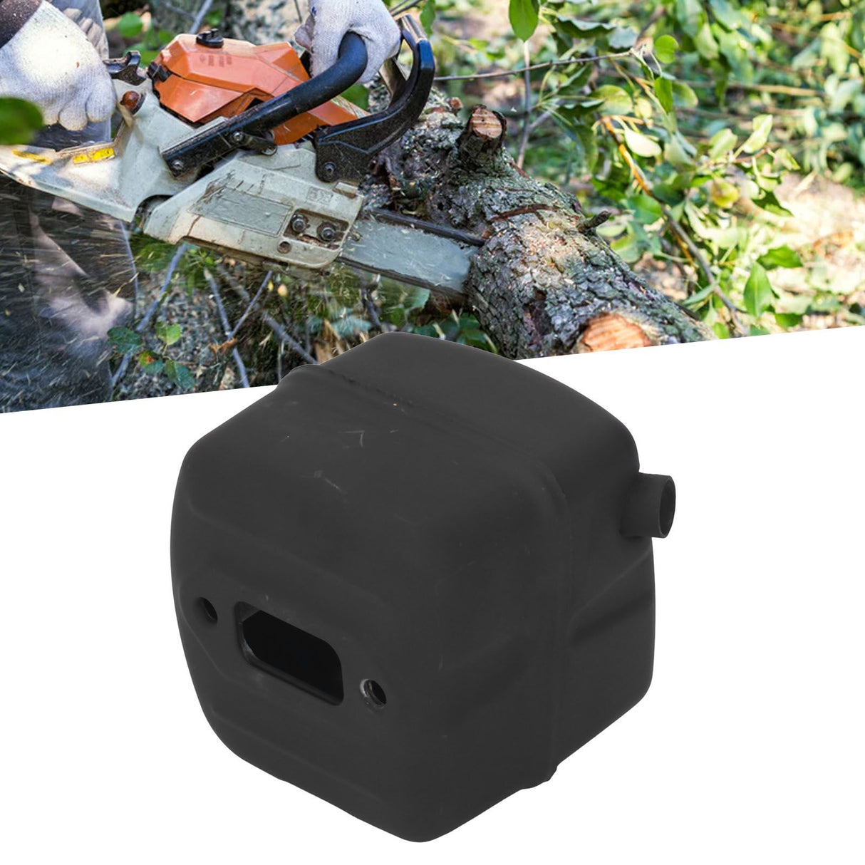 Muffler Exhaust Kit Chainsaw Exhaust Muffler with Gasket for Husqvarna 385 390 372 371 365 362 503765301 544029501