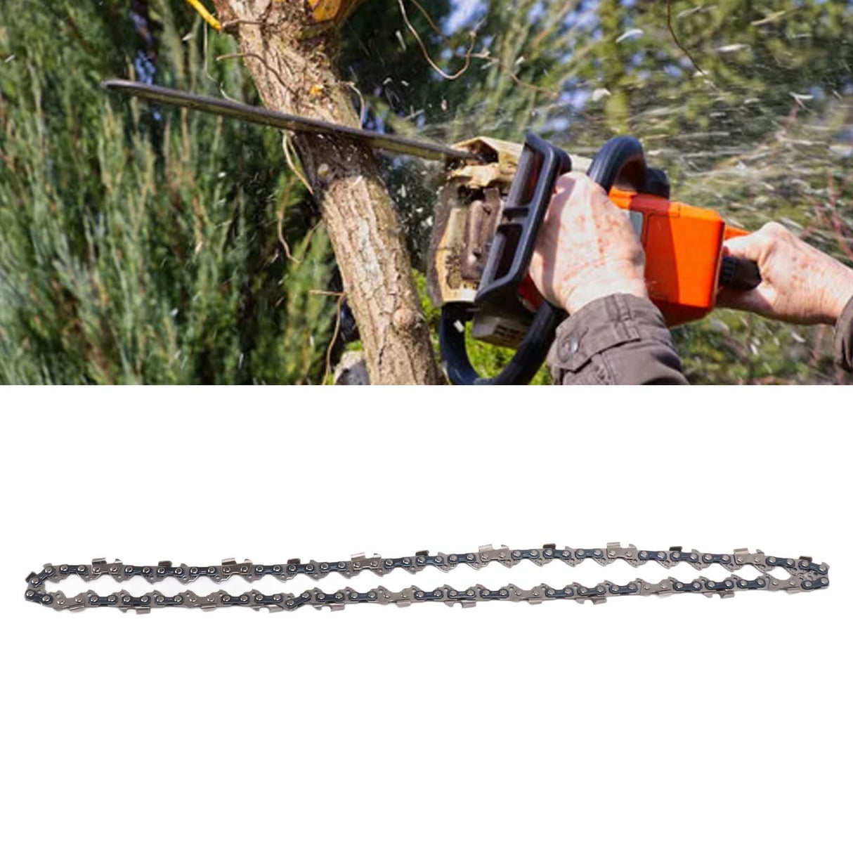Chainsaw Saw Chain 3/8in LP .043 Gauge 50dl Saw Chain Replacement for 14 Inch Bar
