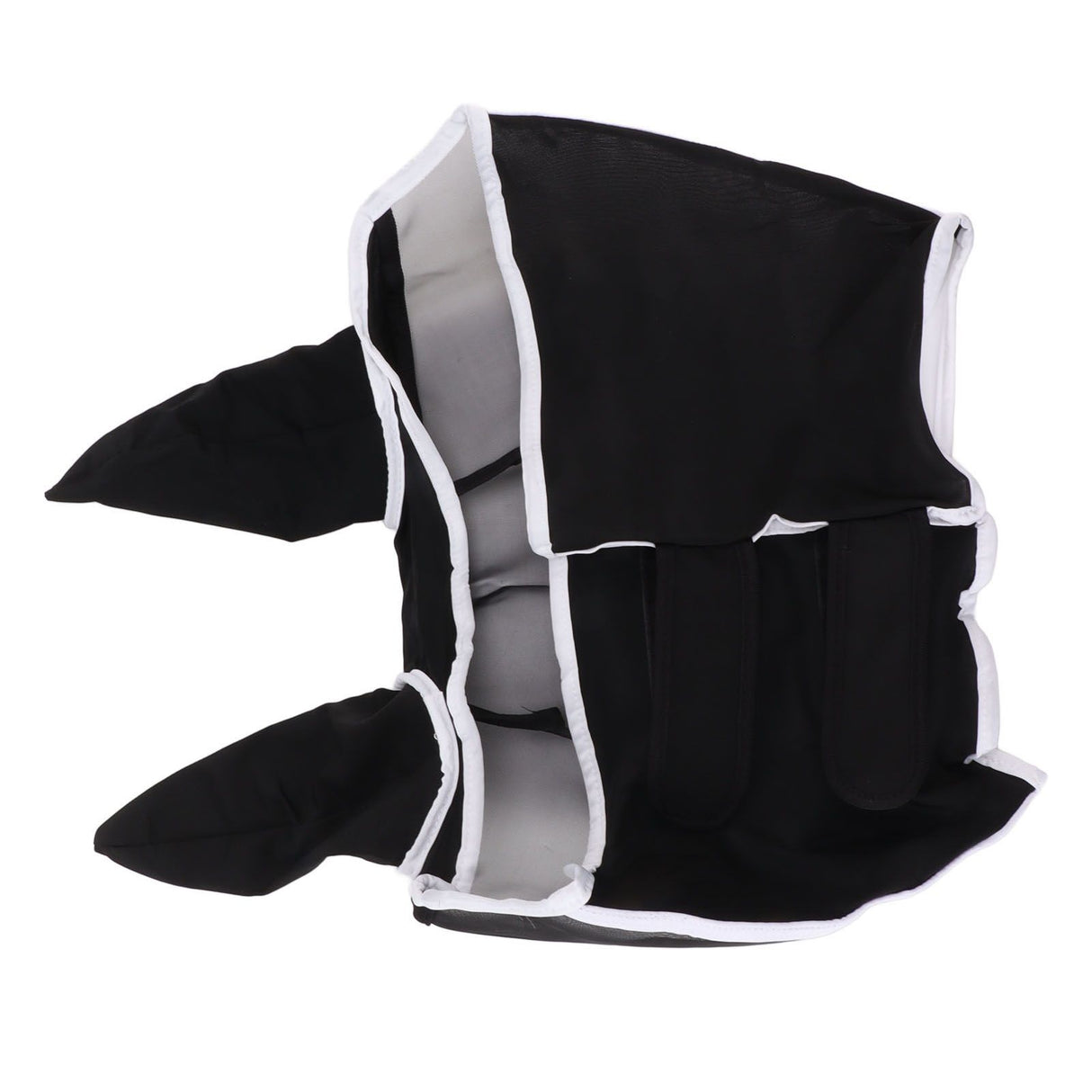 Horse Fly Mask All Round Mesh Breathable Fly Mask Elastic UV Protection Horse Face Mask with Ears Black L 45x54cm / 17.7x21.3in