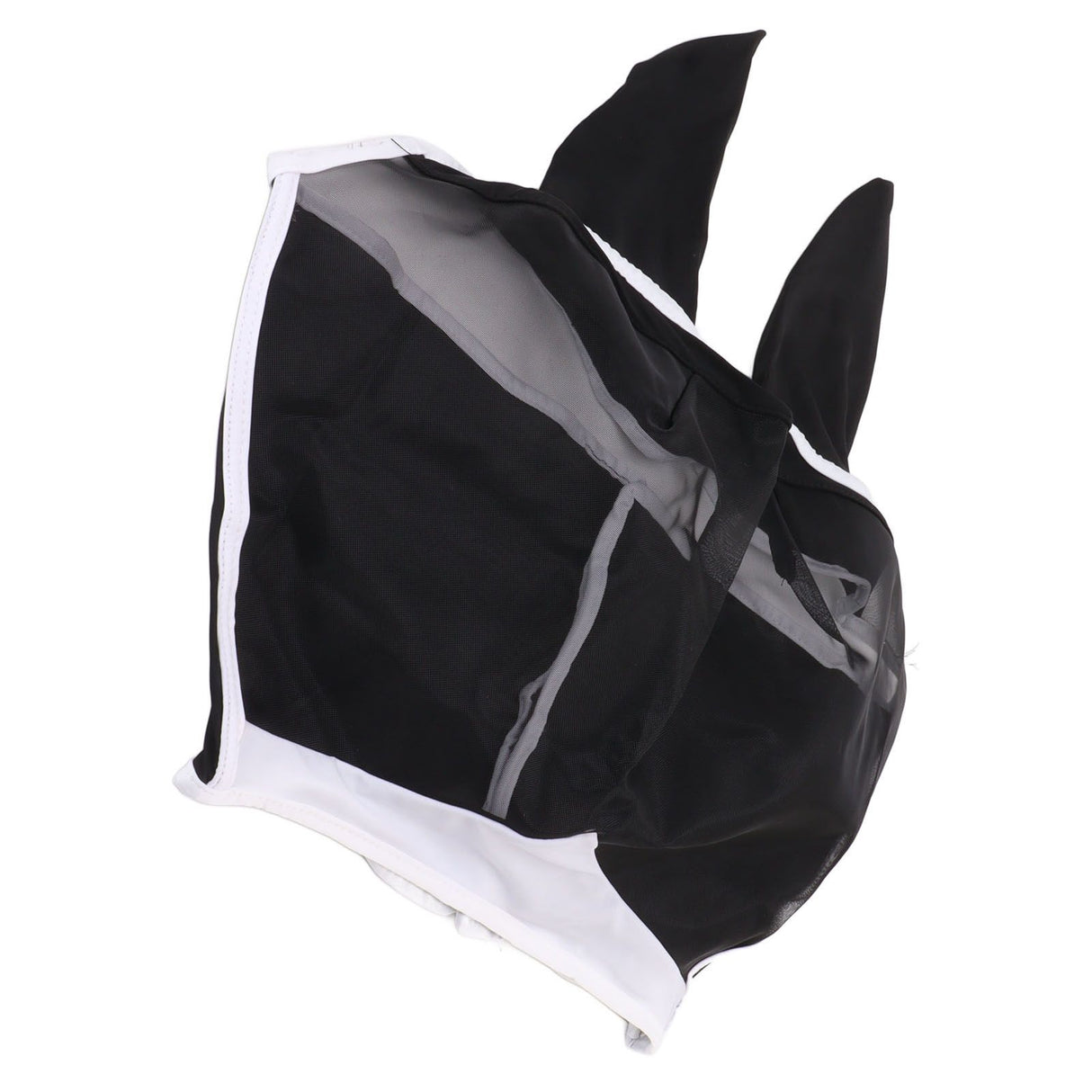 Horse Fly Mask All Round Mesh Breathable Fly Mask Elastic UV Protection Horse Face Mask with Ears Black L 45x54cm / 17.7x21.3in