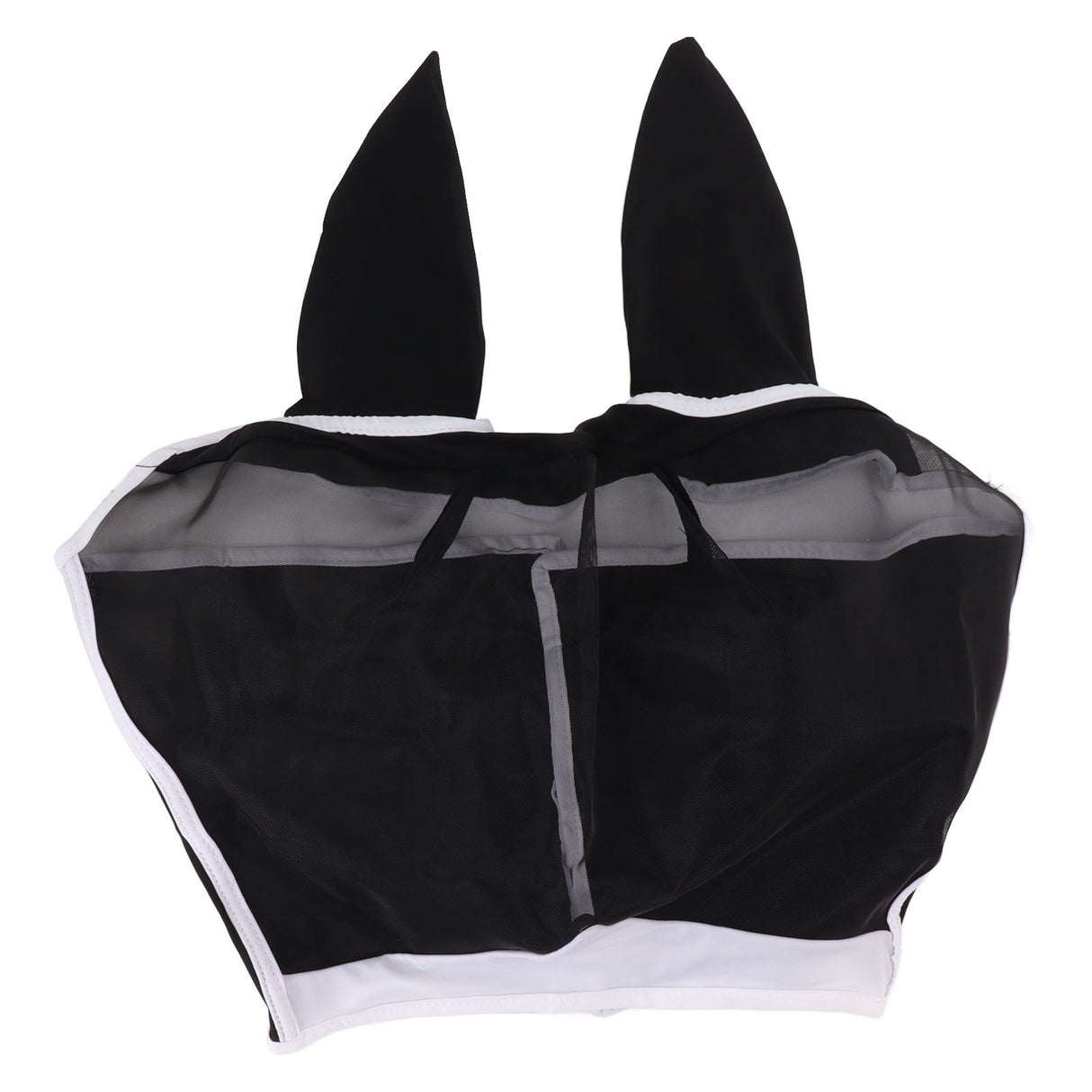 Horse Fly Mask All Round Mesh Breathable Fly Mask Elastic UV Protection Horse Face Mask with Ears Black S 42x35cm / 16.5x13.8in