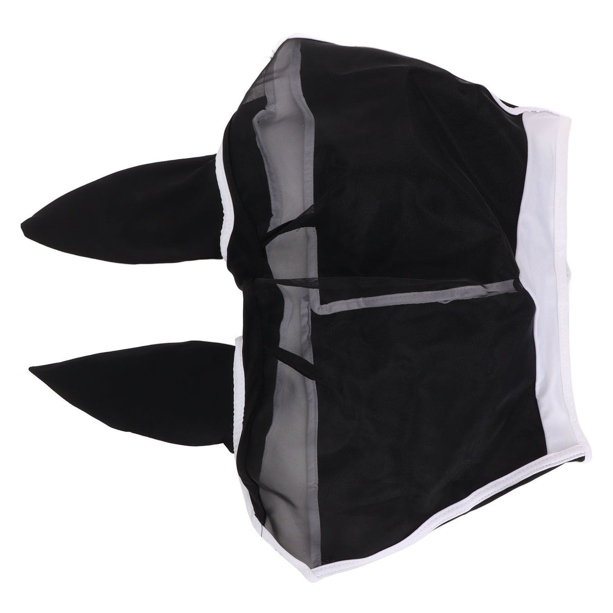 Horse Fly Mask All Round Mesh Breathable Fly Mask Elastic UV Protection Horse Face Mask with Ears Black S 42x35cm / 16.5x13.8in