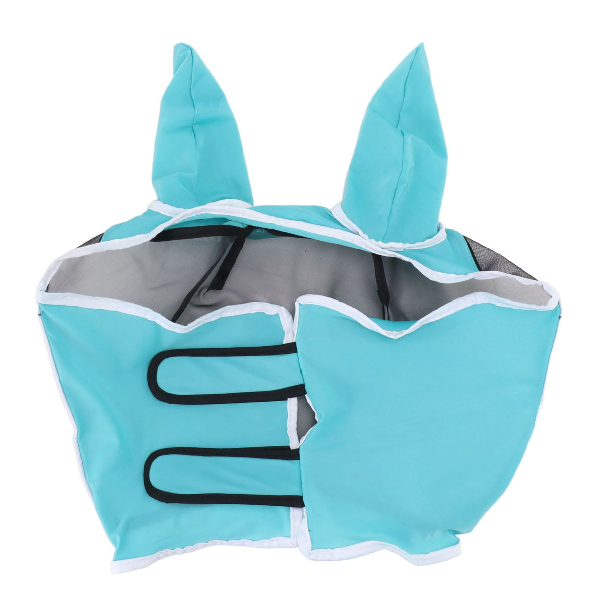 Horse Fly Mask All Round Mesh Breathable Fly Mask Elastic UV Protection Horse Face Mask with Ears Blue S 42x35cm / 16.5x13.8in