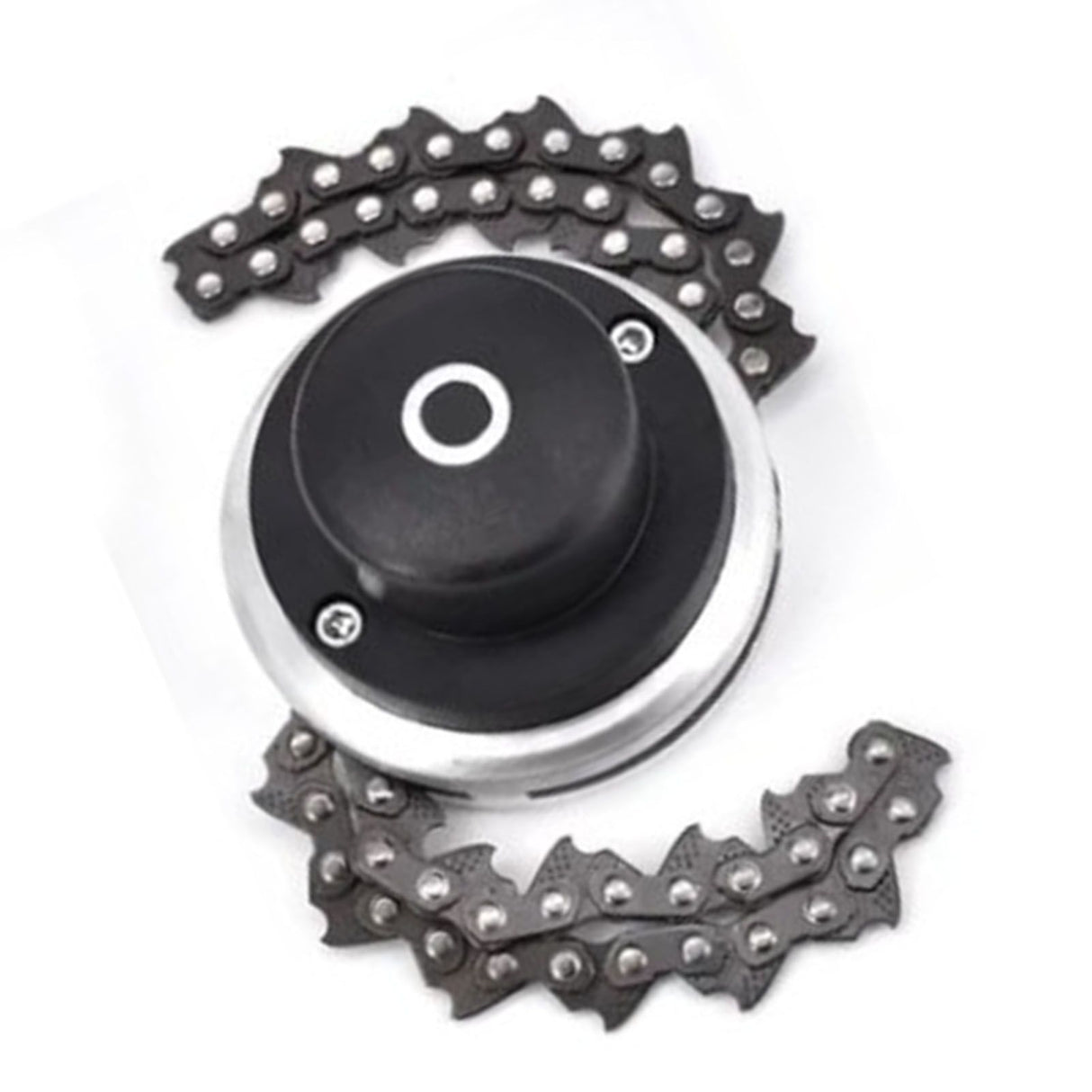 Chain Trimmer Head Grass Cutter Head Replacement Manganese Steel Lawn Mower Head 1in Hole