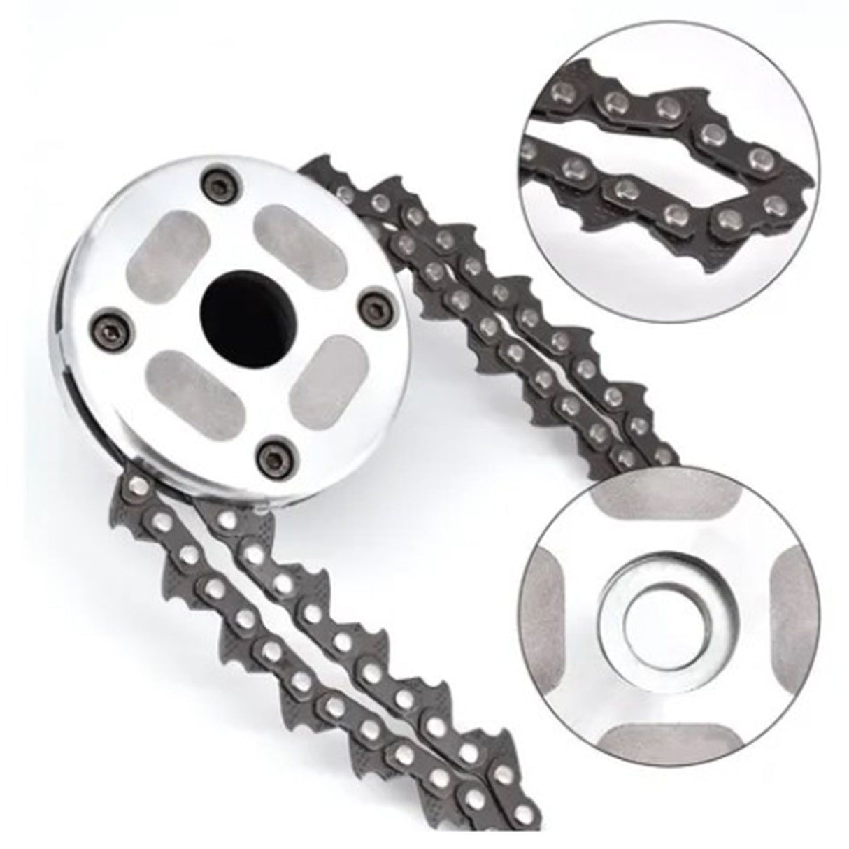 Chain Trimmer Head Grass Cutter Head Replacement Manganese Steel Lawn Mower Head 1in Hole