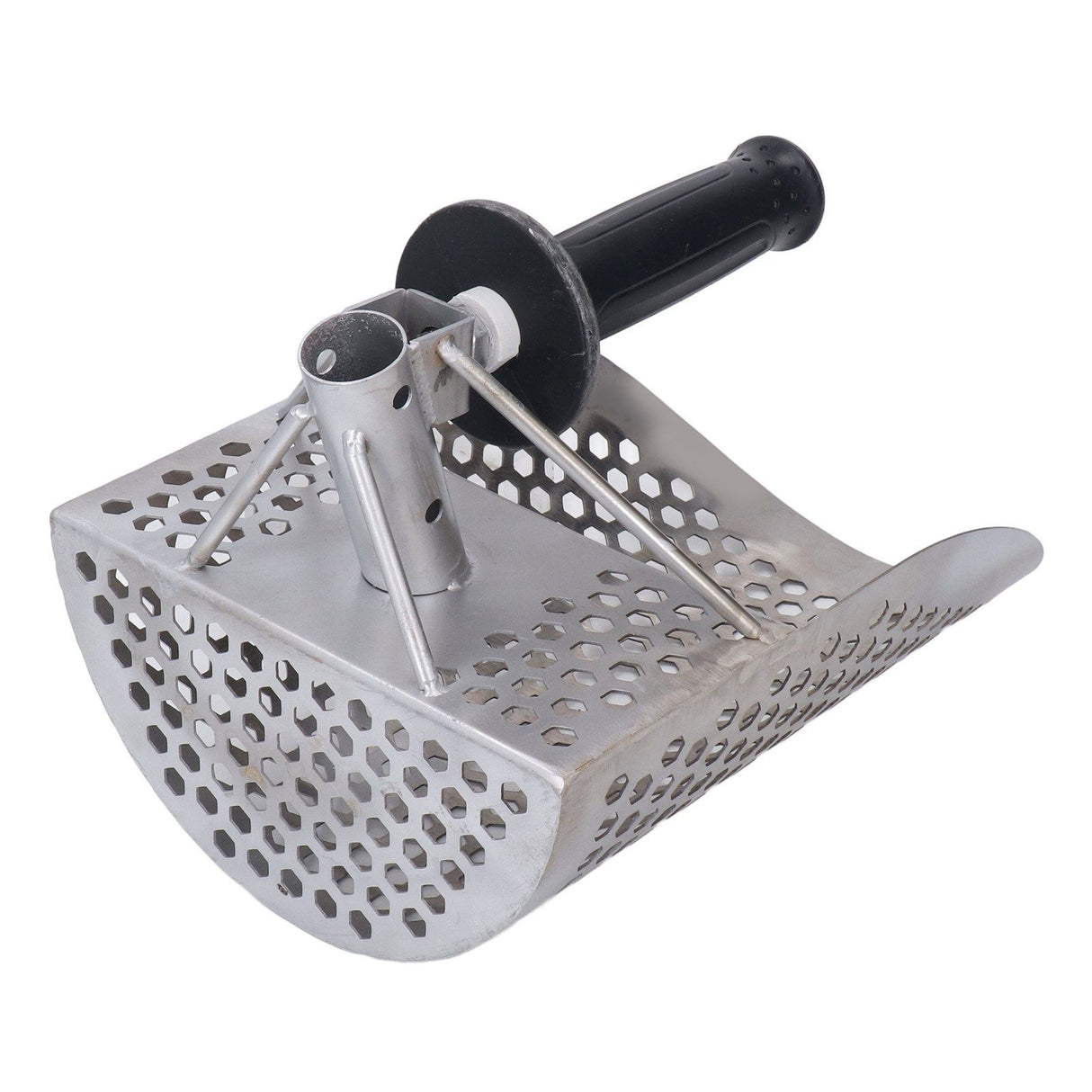 Beach Sand Scoop Metal Detecting Hunting Tool Detector Stainless Steel Hexahedron Holes Sand Scoop