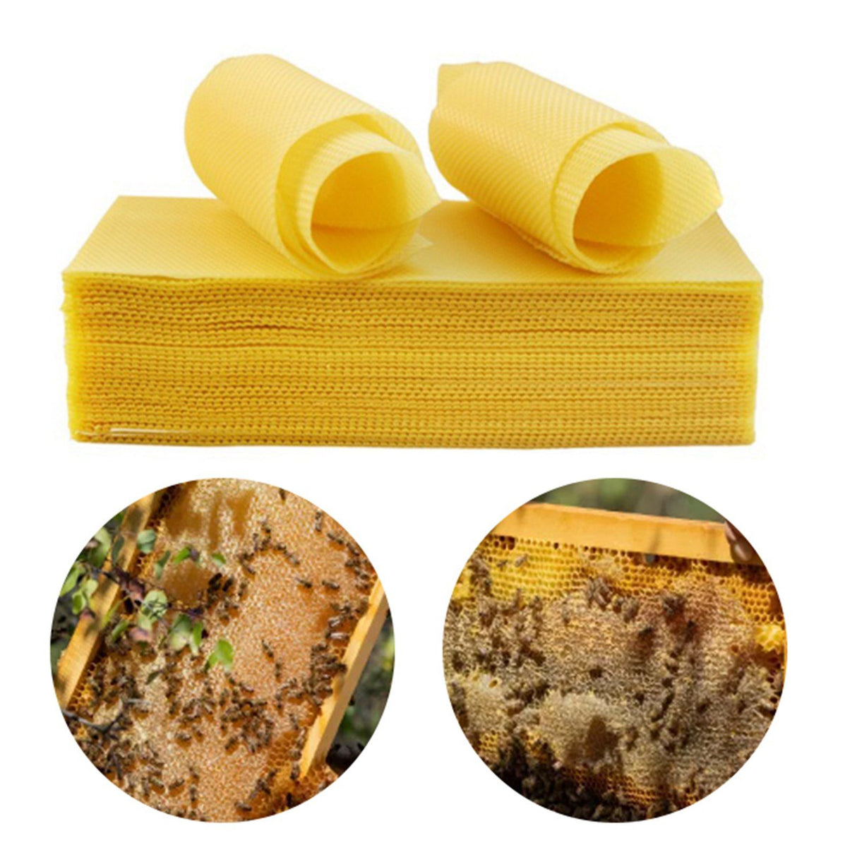 10Pcs Beeswax Sheets for Candle Making Natural Beeswax Honeycomb Foundation Sheets for Kids Adults