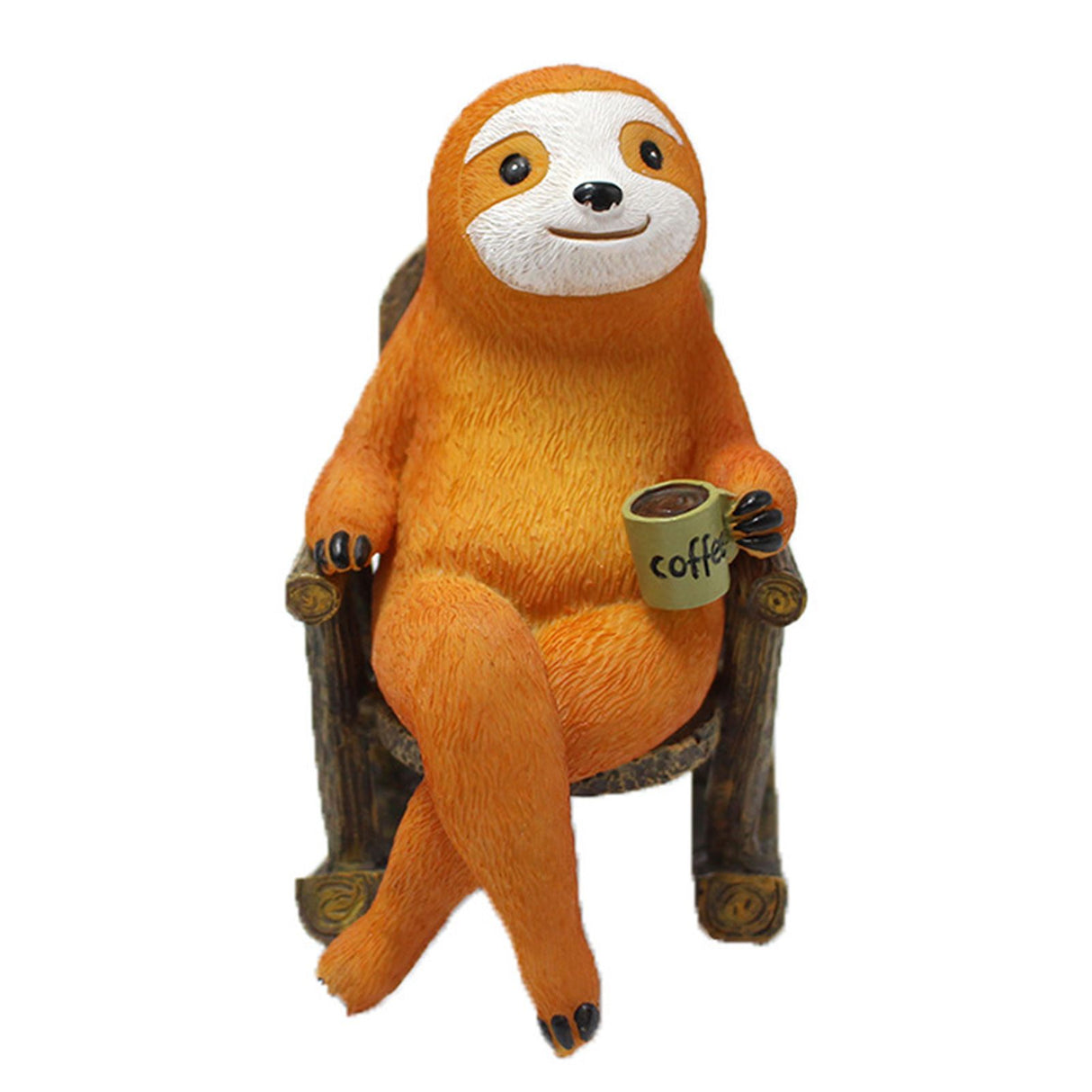 Sloth Statue Lifelike Vivid Exquisite Resin Sloth Figure Ornament Decoration for Courtyard Garden Yard