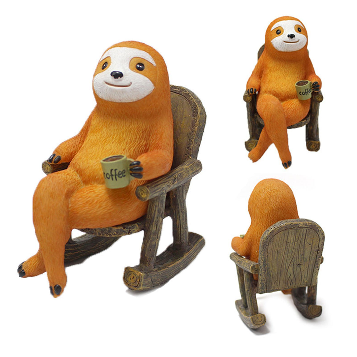 Sloth Statue Lifelike Vivid Exquisite Resin Sloth Figure Ornament Decoration for Courtyard Garden Yard