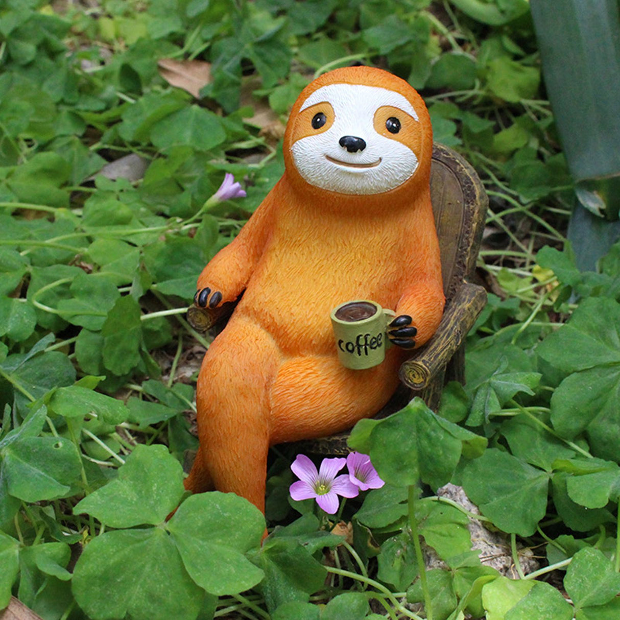 Sloth Statue Lifelike Vivid Exquisite Resin Sloth Figure Ornament Decoration for Courtyard Garden Yard