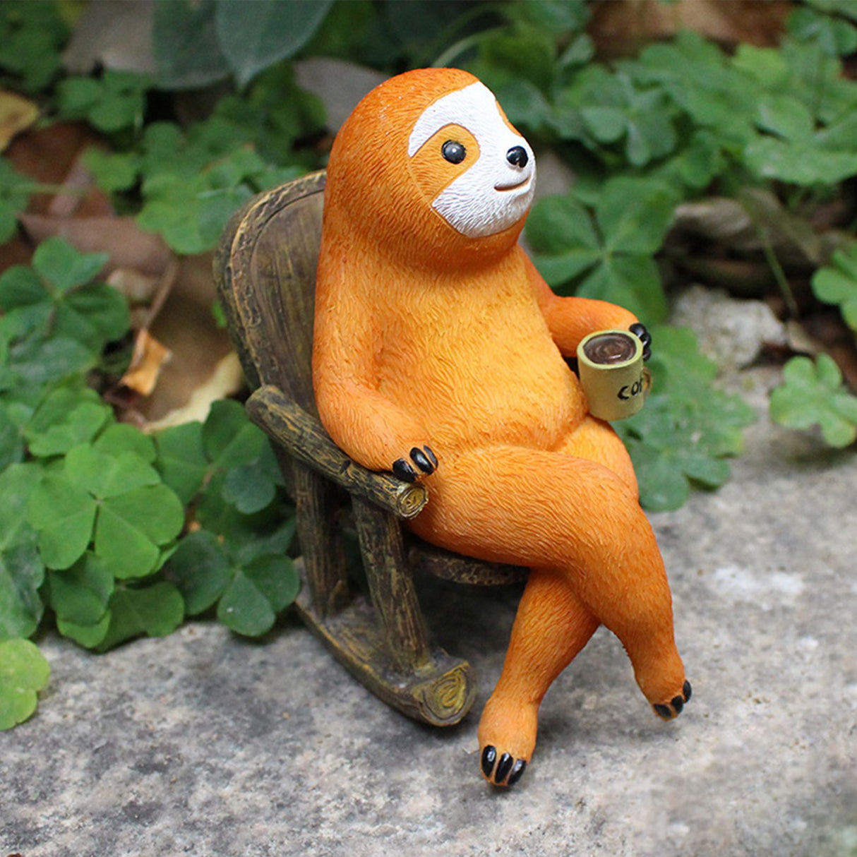 Sloth Statue Lifelike Vivid Exquisite Resin Sloth Figure Ornament Decoration for Courtyard Garden Yard