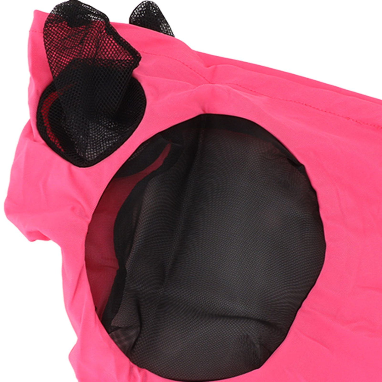 Horse Mesh Fly Mask Breathable Elastic Horse Face Mask with Ears Protection Riding Equestrian Equipment Rose Red