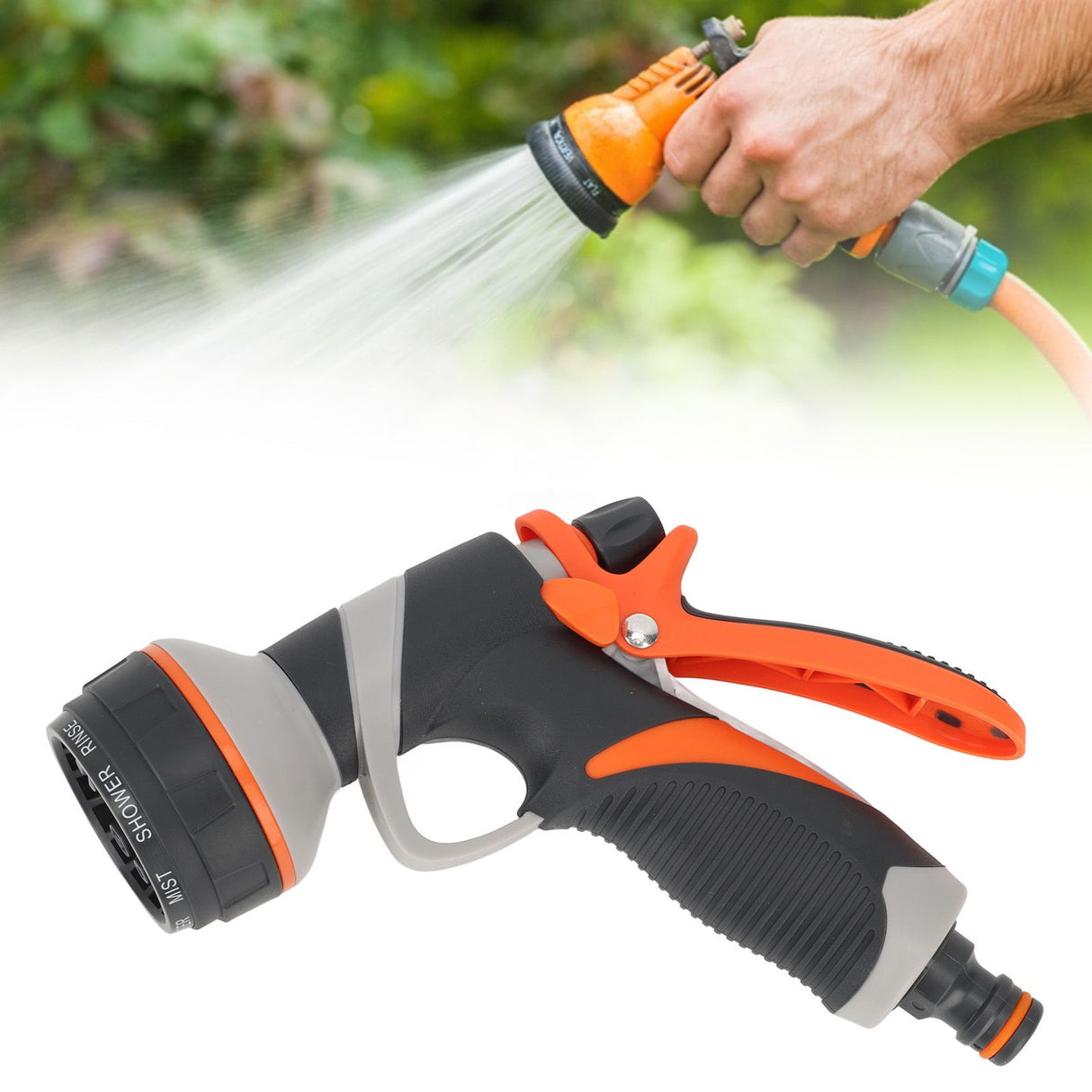 4Pcs Garden Hose Nozzle Sprayer High Pressure Water Gun with G1/2 Adapter for Plants Vegetables Watering Car Pet Washing